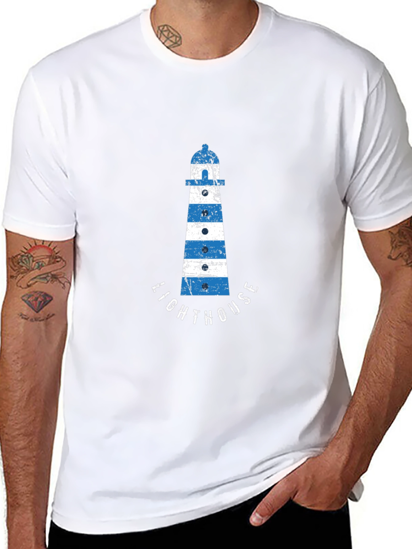 Black Lighthouse Graphic Tee - Coastal Style view 8