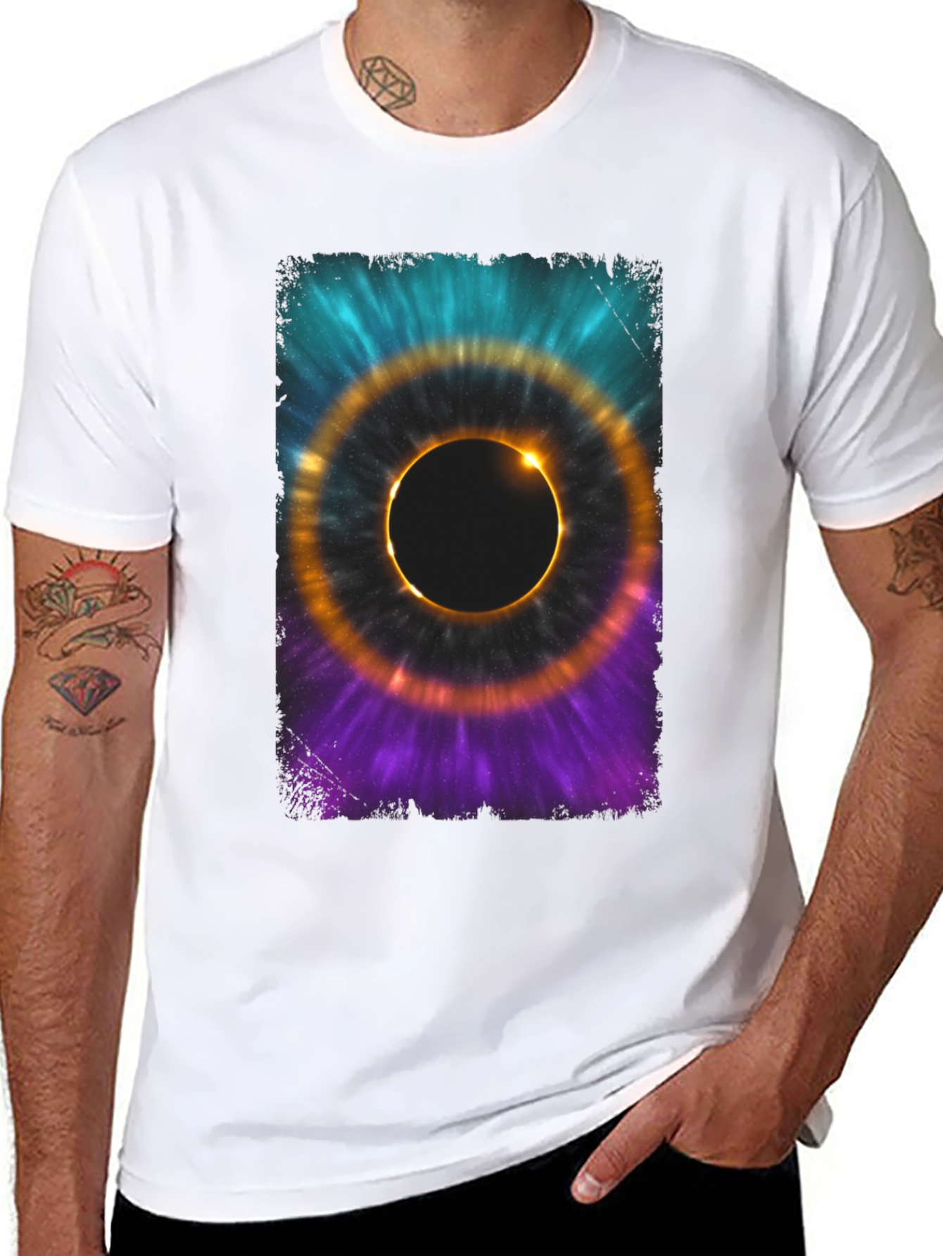 Black Total Solar Eclipse Graphic T-Shirt view 8