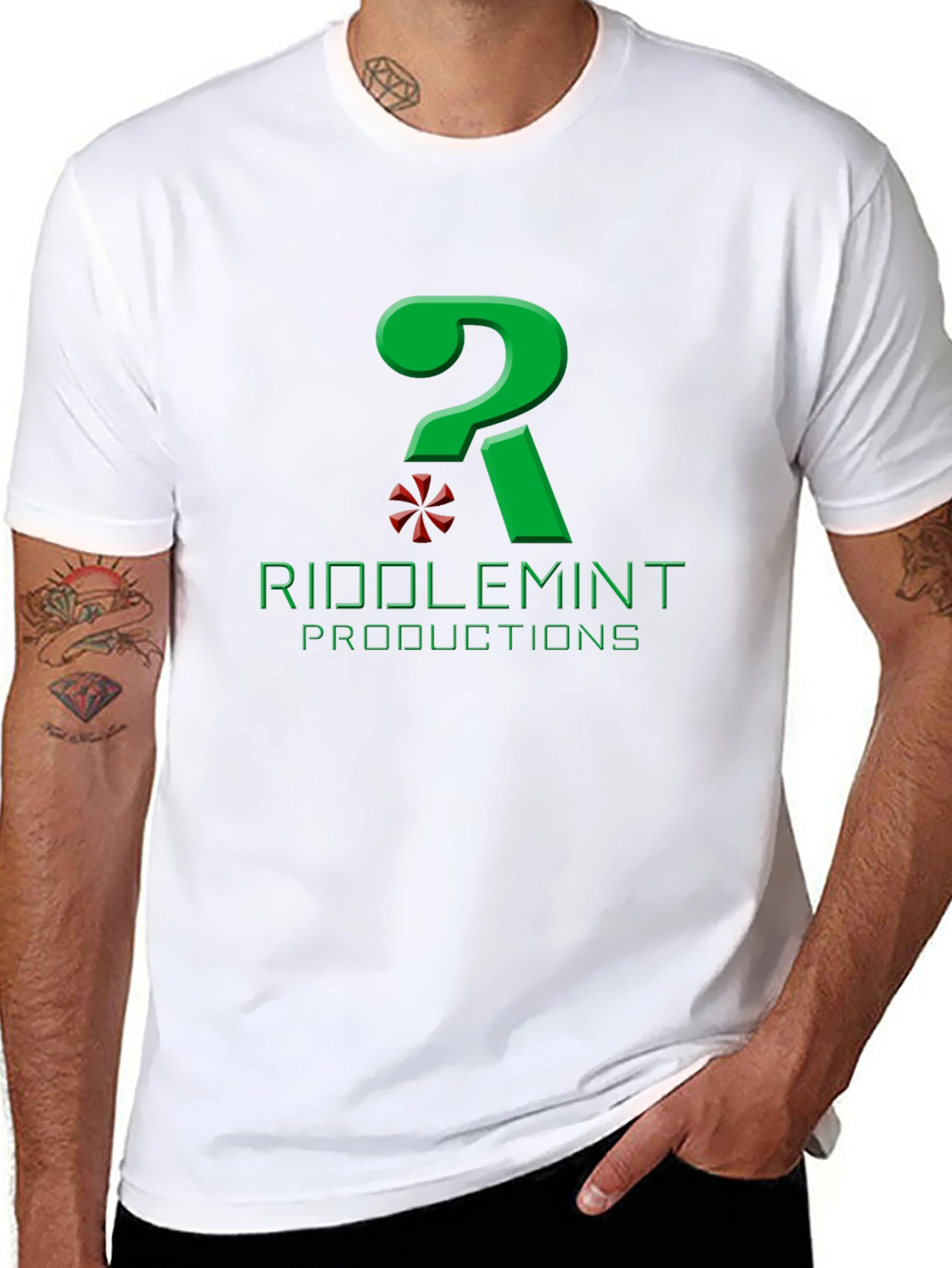 Black Riddlemint Productions Graphic T-Shirt view 8