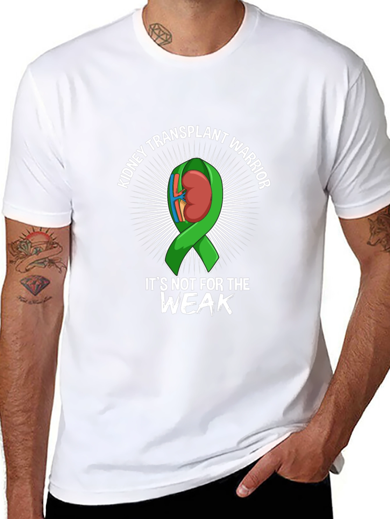 Black Kidney Transplant Warrior Graphic Tee view 8