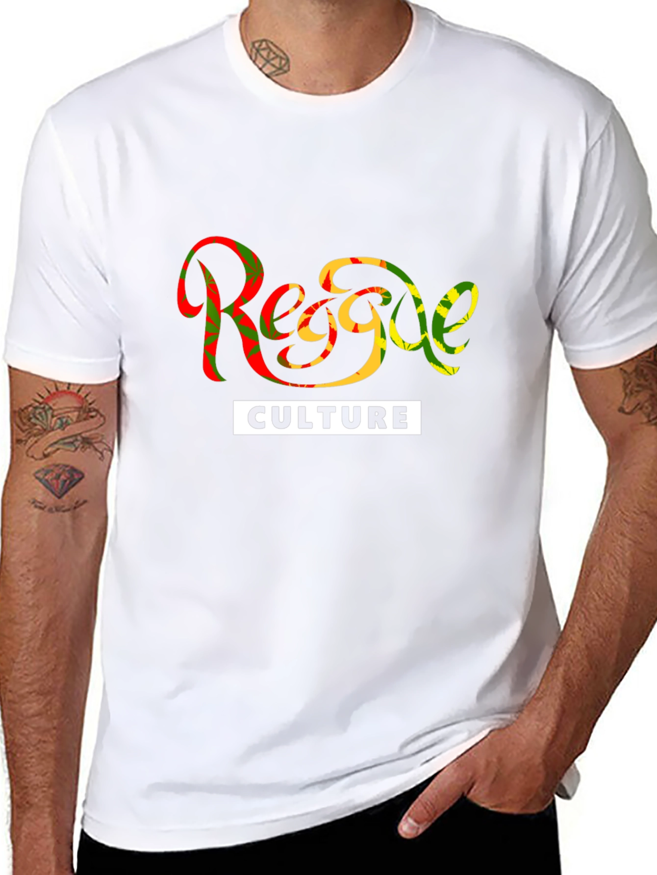 Black Reggae Culture Black T-Shirt - Stylish Graphic Tee view 8