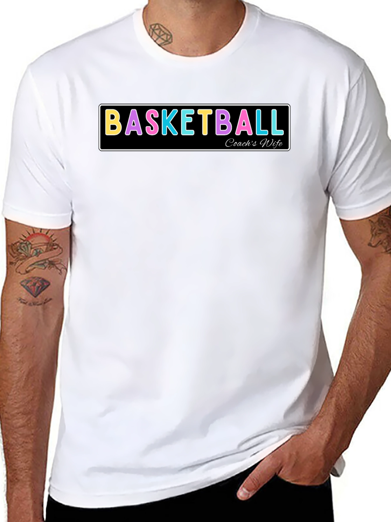Black Basketball Coach's Wife T-Shirt view 8