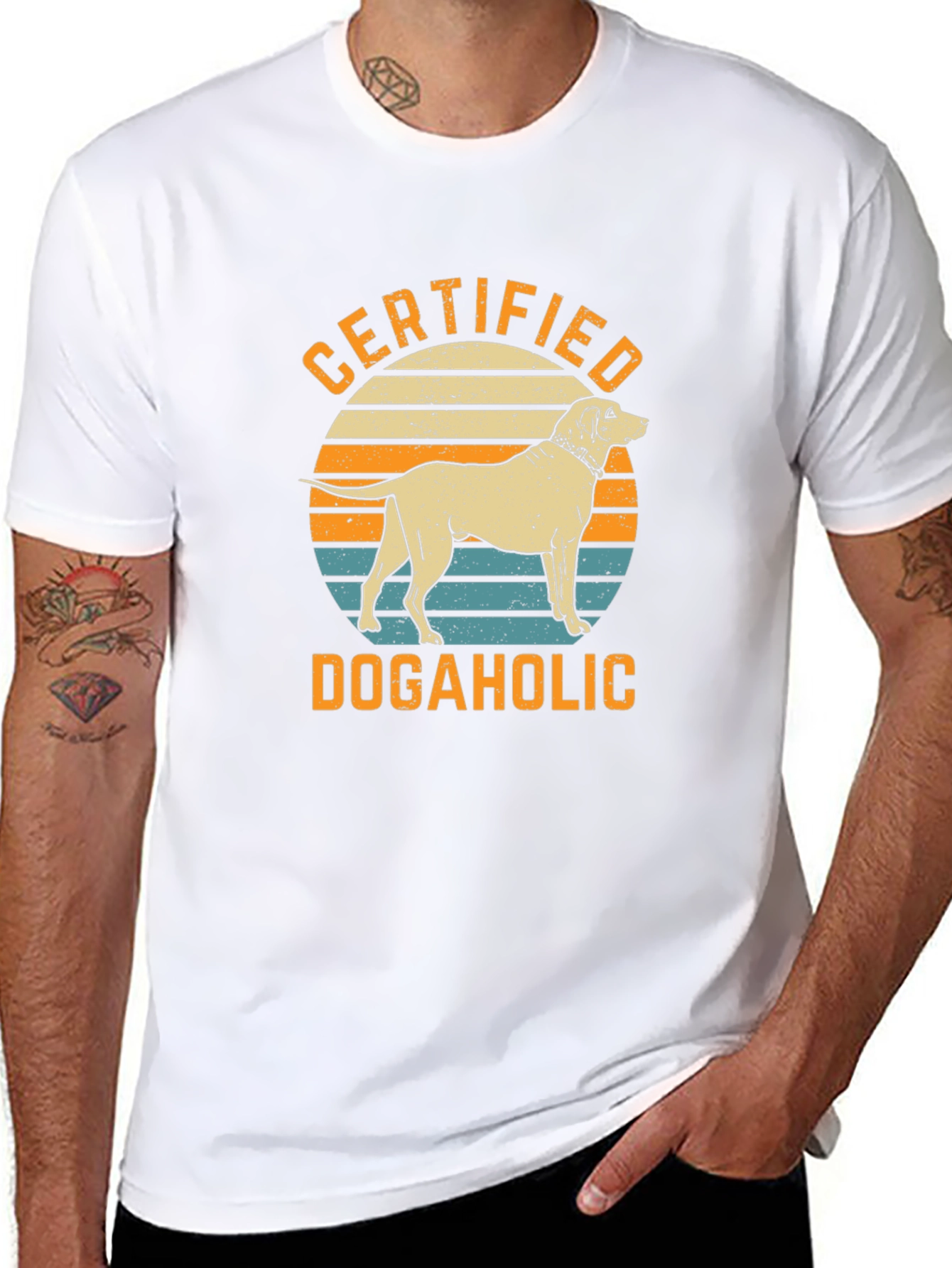 Black Certified Dogaholic Graphic T-Shirt view 8
