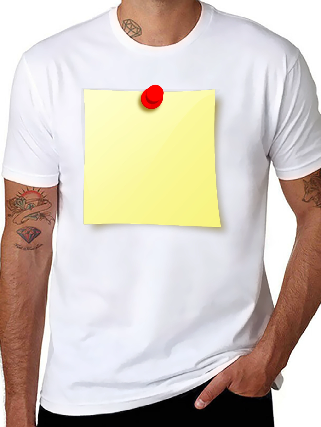 Black Sticky Note Graphic T-Shirt - Unique Novelty Tee view 8