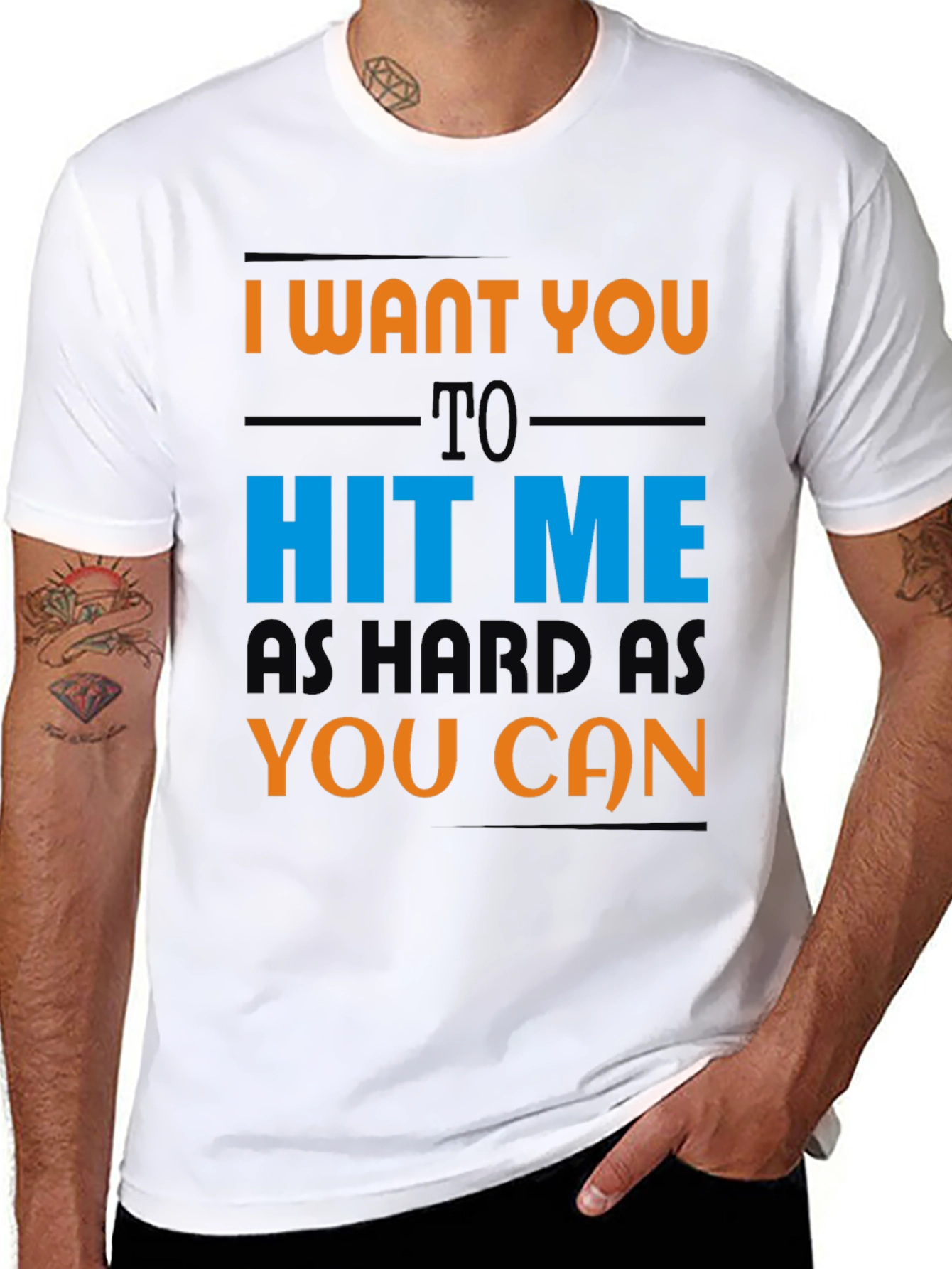 Black Hit Me Hard T-Shirt - Edgy Statement Tee view 8