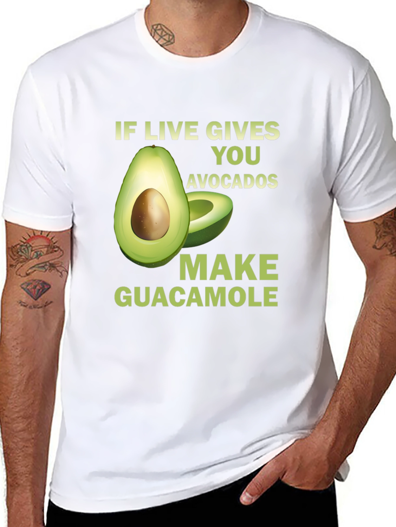 Black Avocado Guacamole Graphic Tee - Funny Foodie T-Shirt view 8