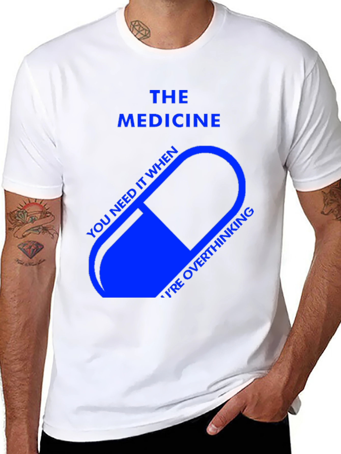 Black The Medicine T-Shirt - Overthinking Relief view 8