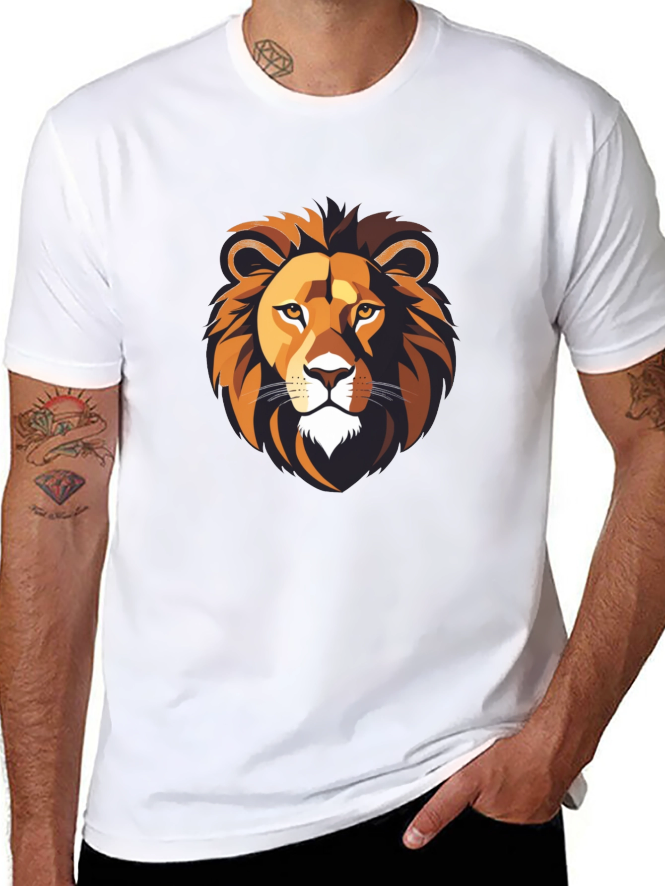 Black Lion Graphic Black T-Shirt - Bold Style view 8