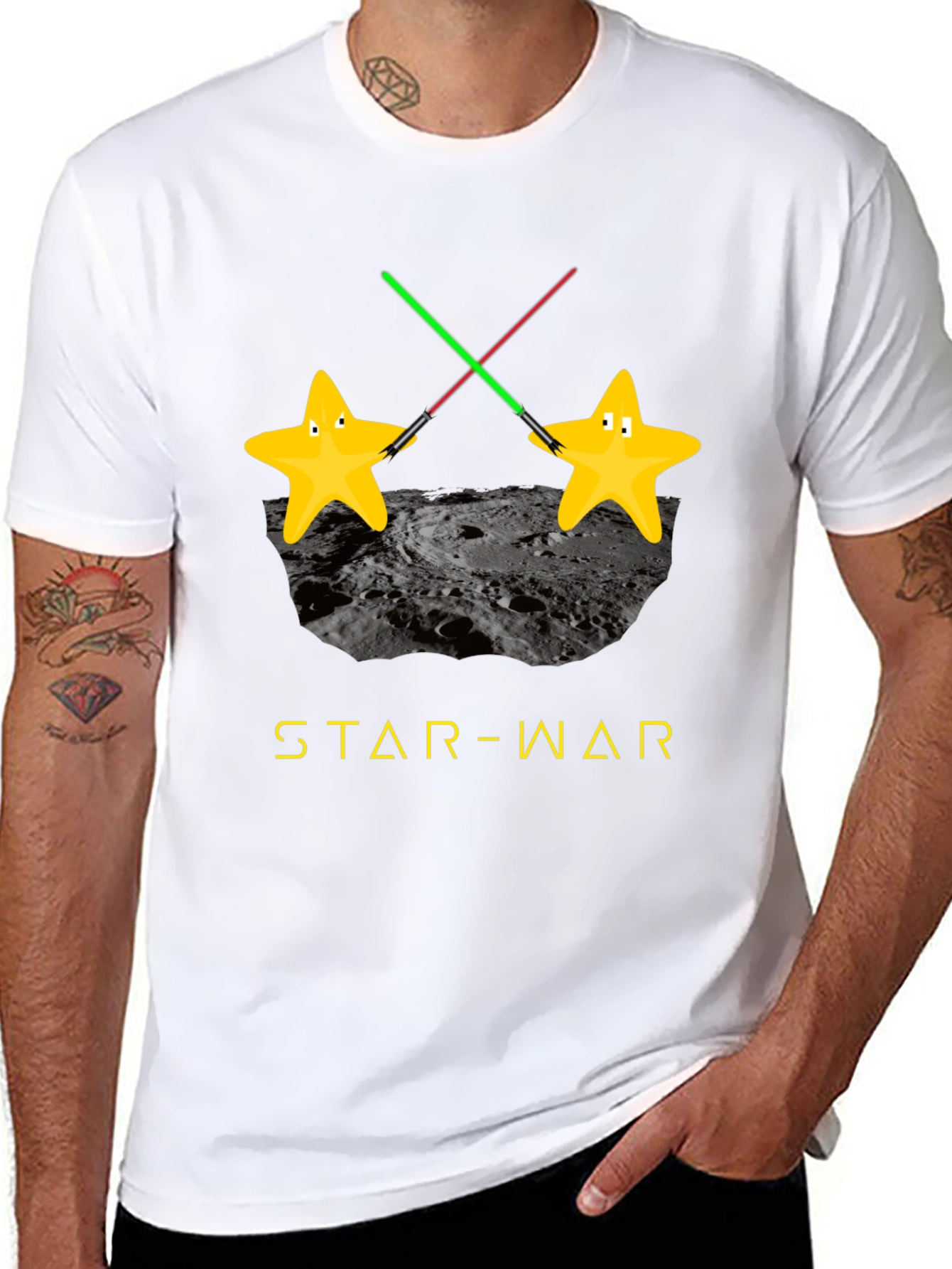 Black Star-War Funny T-Shirt view 8