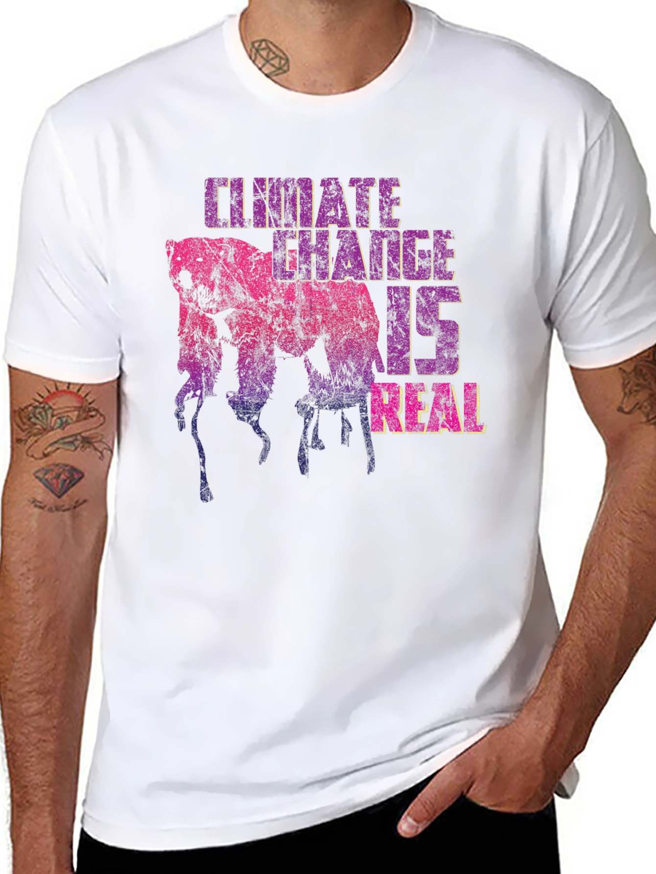 Black Climate Change Awareness Graphic Tee view 8