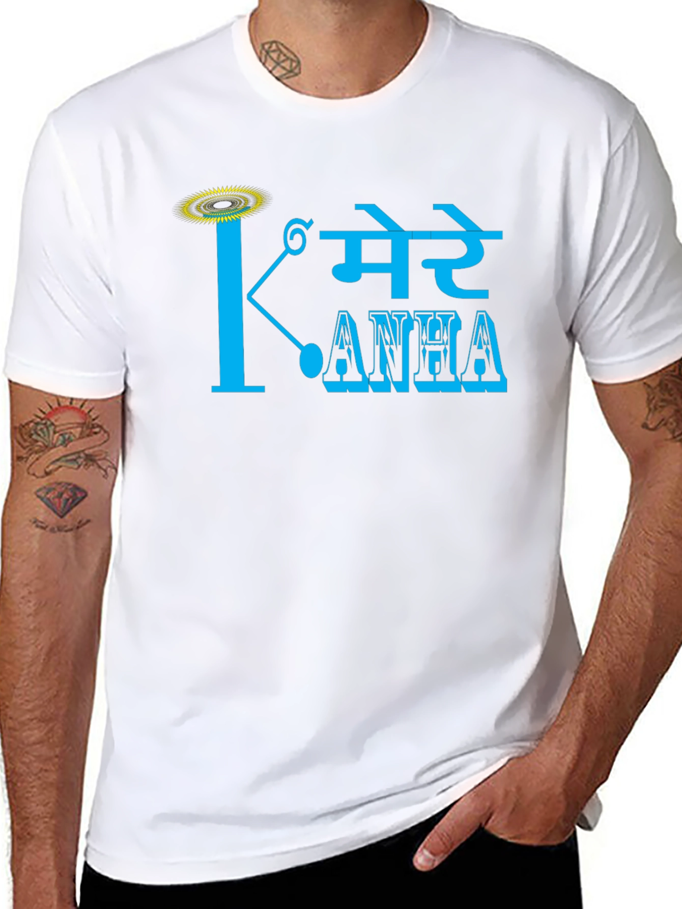 Black Mere Kanha Graphic Tee - Stylish Black T-Shirt view 8