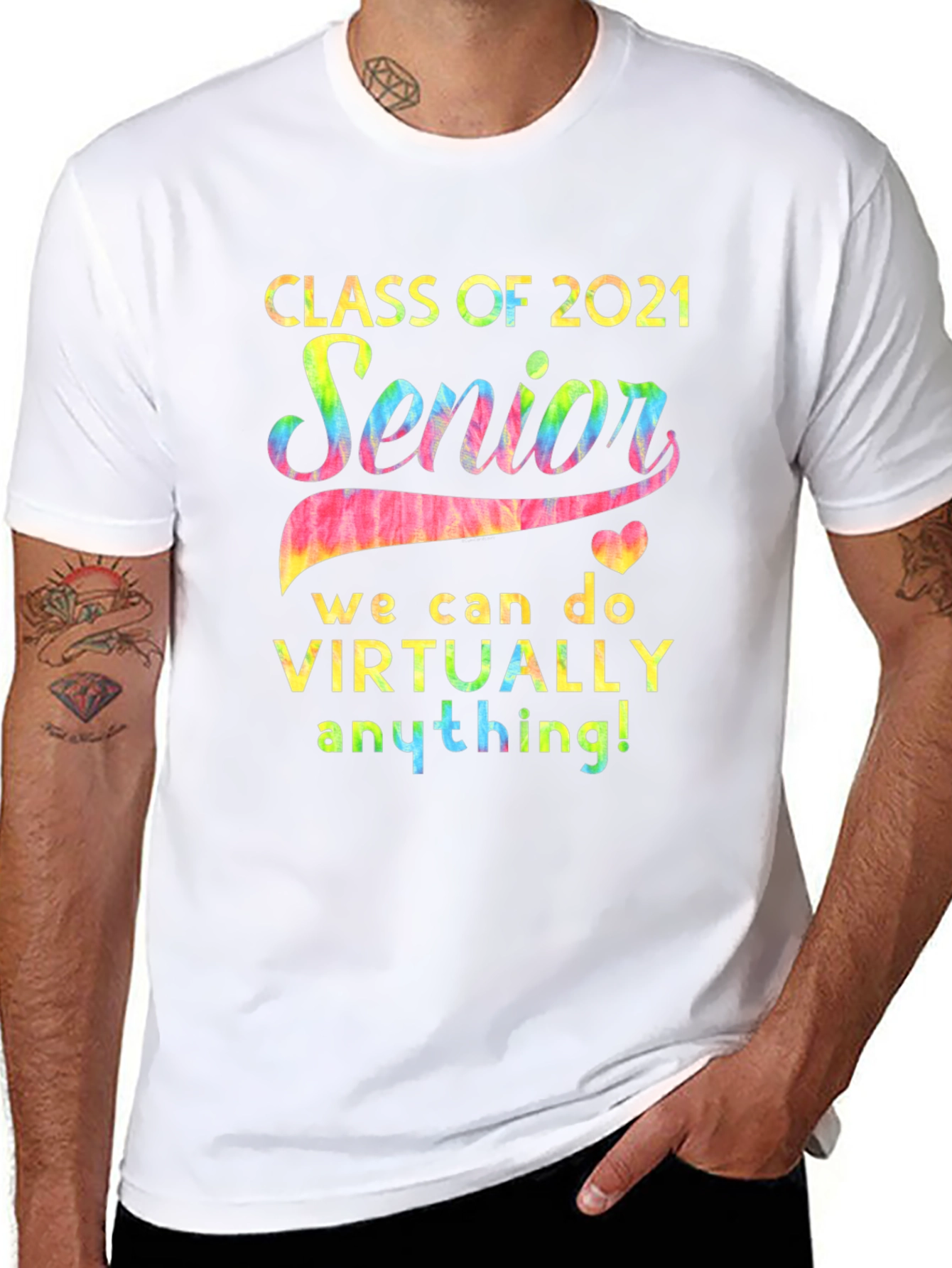 Black Class of 2021 Senior T-Shirt view 8