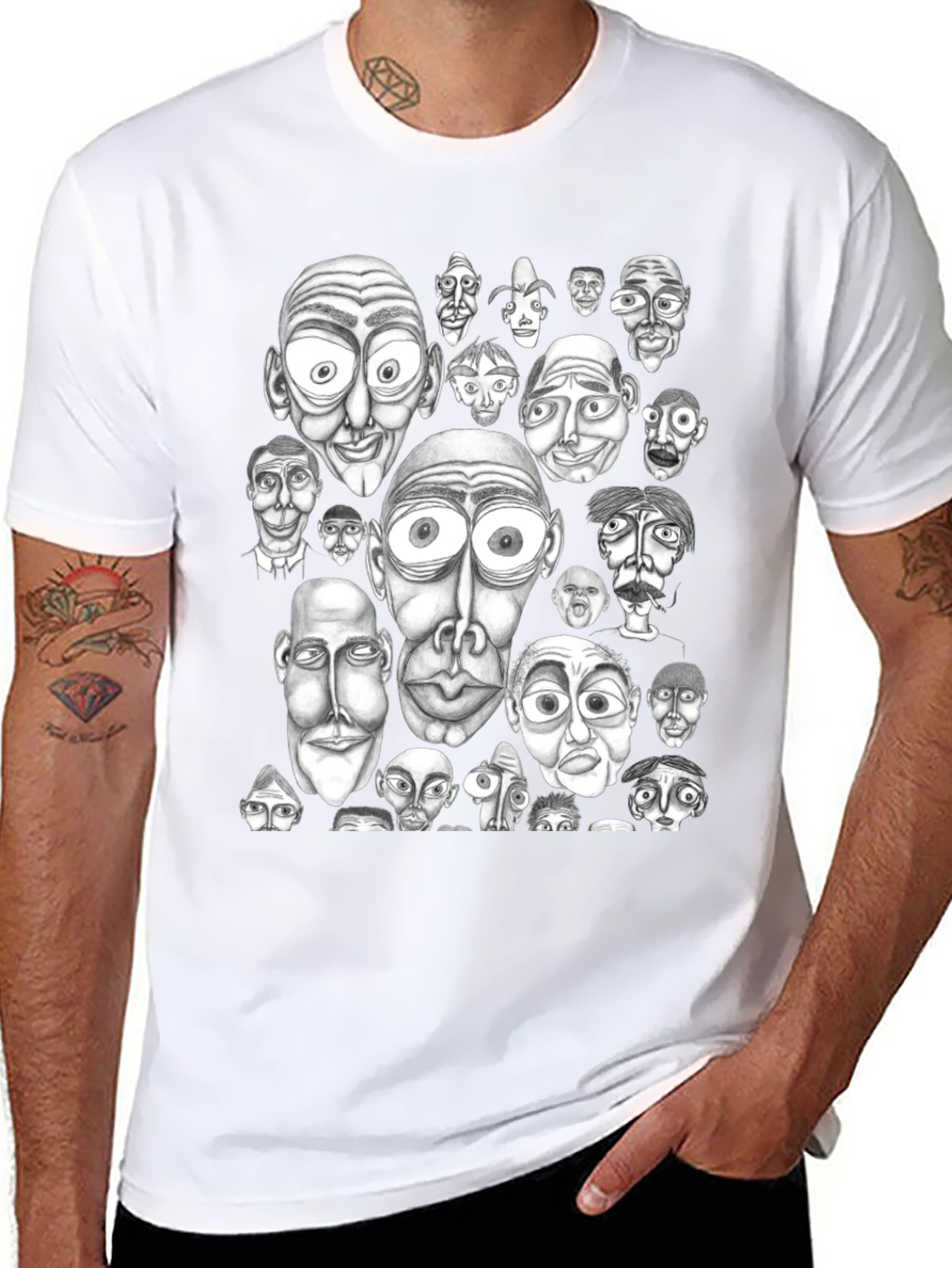 Black Faces Galore Graphic Tee view 8