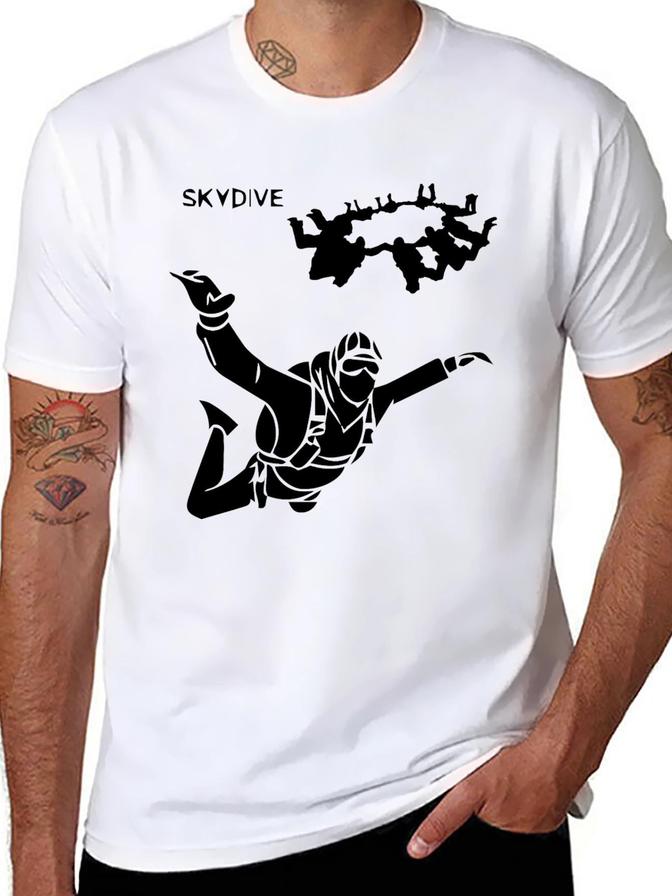 Black Skydiving Black T-Shirt | Jumpers view 8