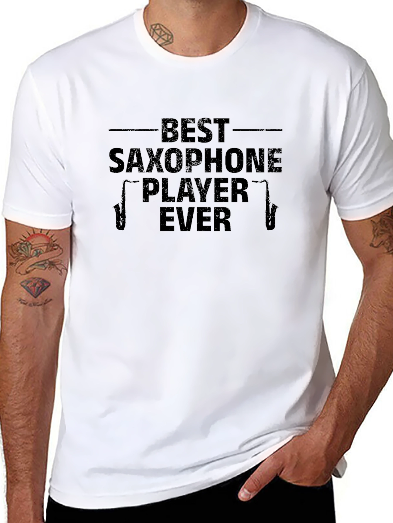 Best Saxophone Player Ever T-Shirt - Black - 8