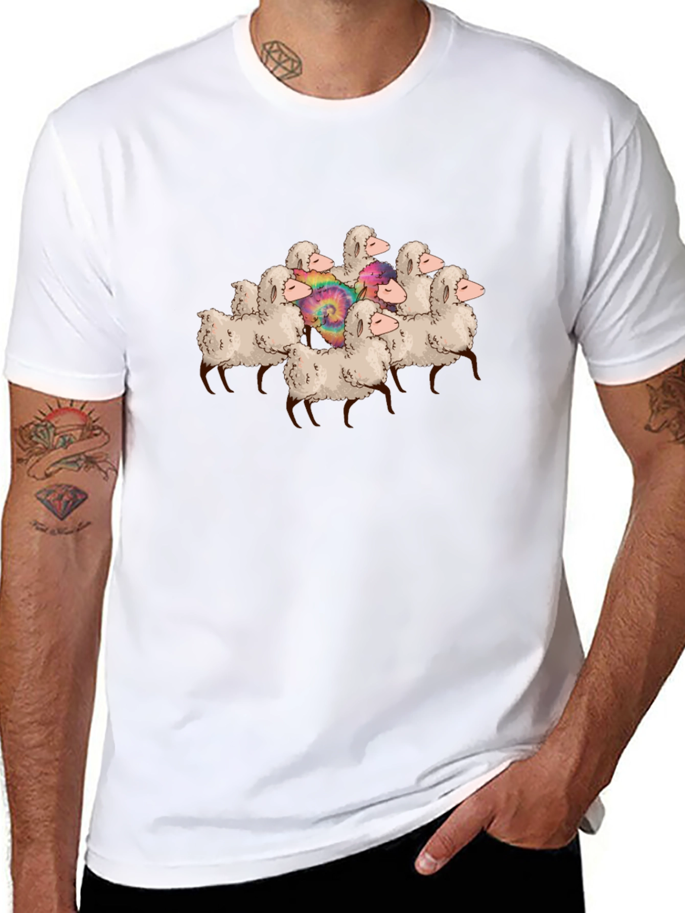Black Sheep Herd Graphic T-Shirt - Unique Design view 8