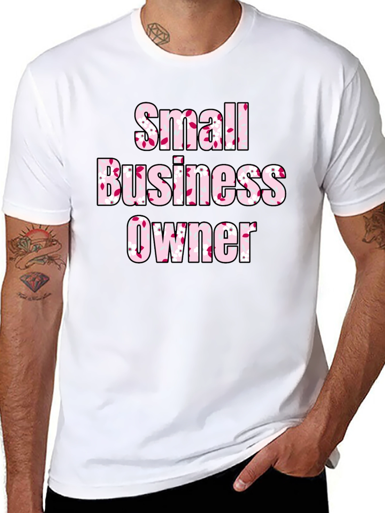 Small Business Owner Floral T-Shirt - 8