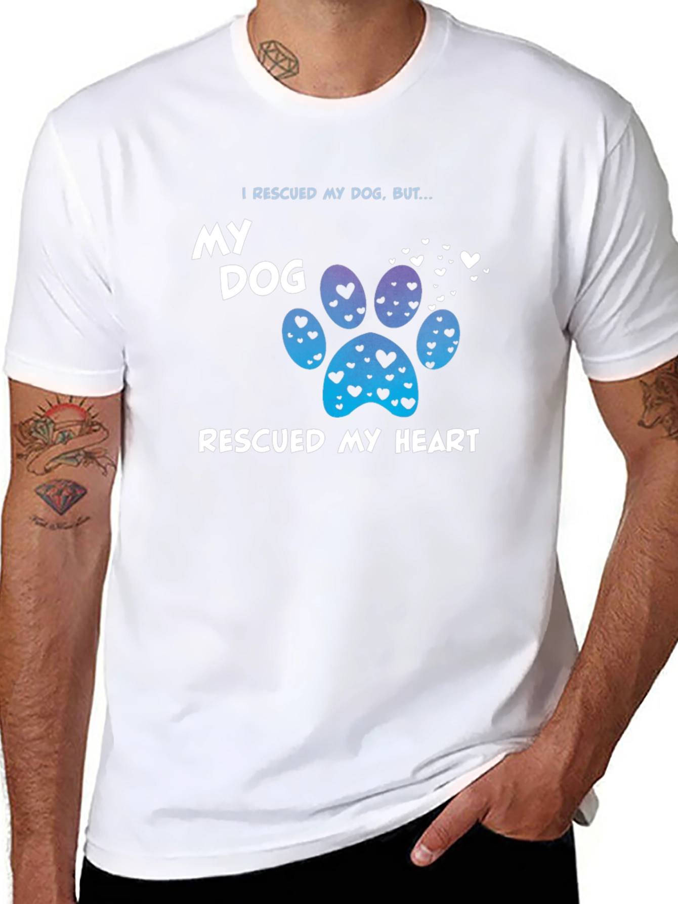 Rescued My Dog T-Shirt - 8