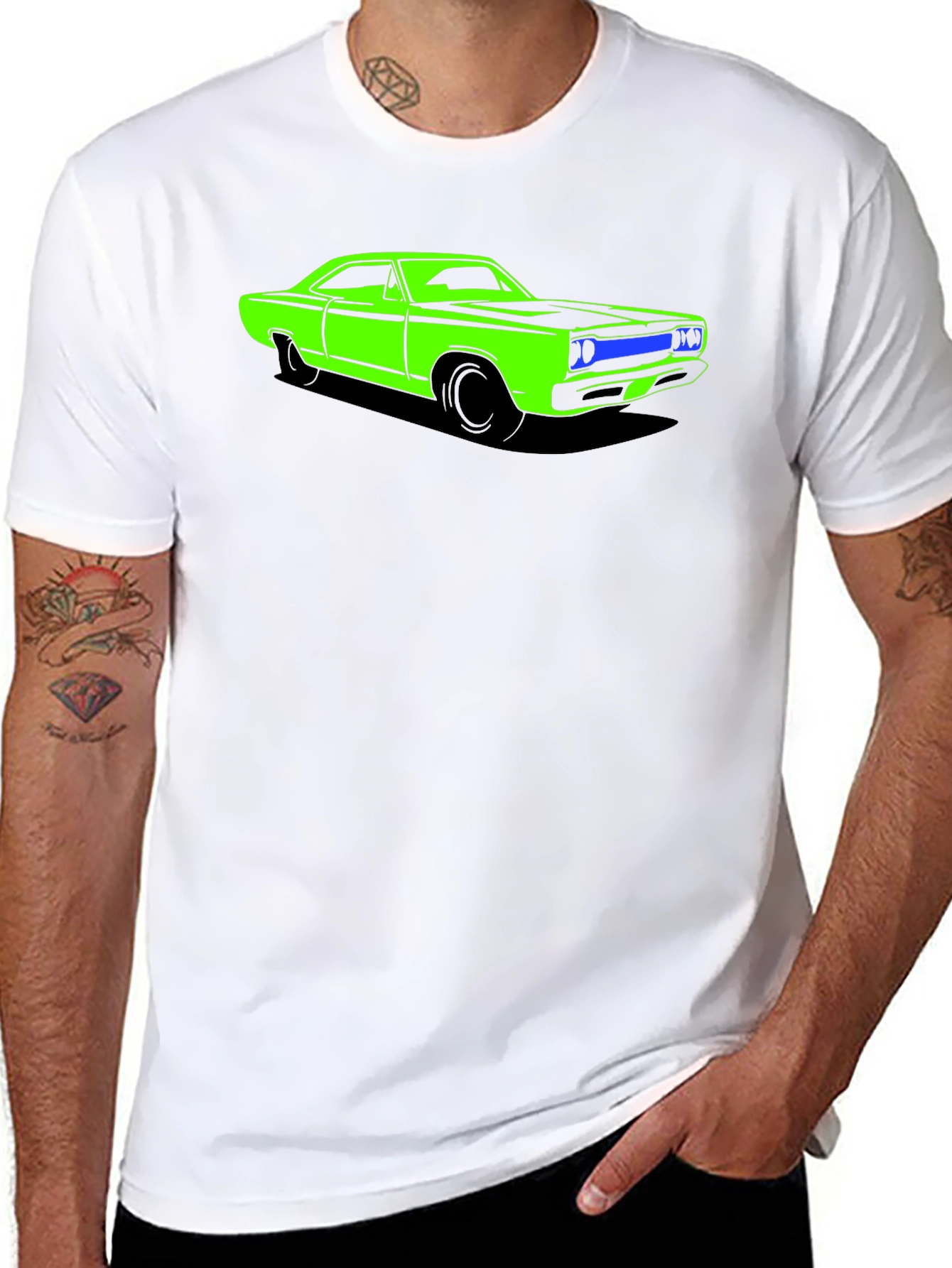 Black Classic Car Graphic T-Shirt - Cool Automotive Design view 8