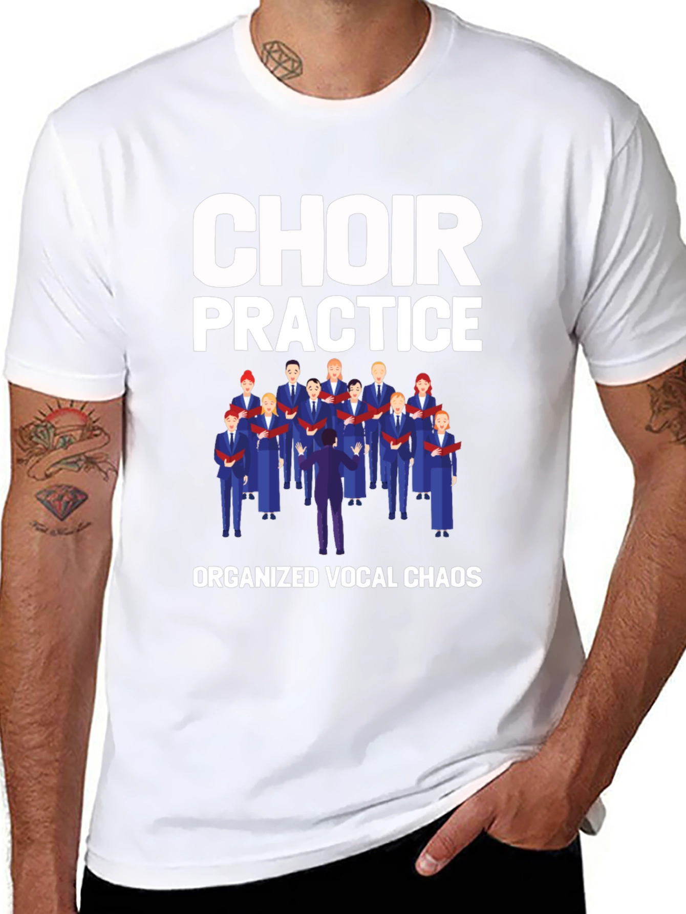 Black Choir Practice Graphic T-Shirt view 8