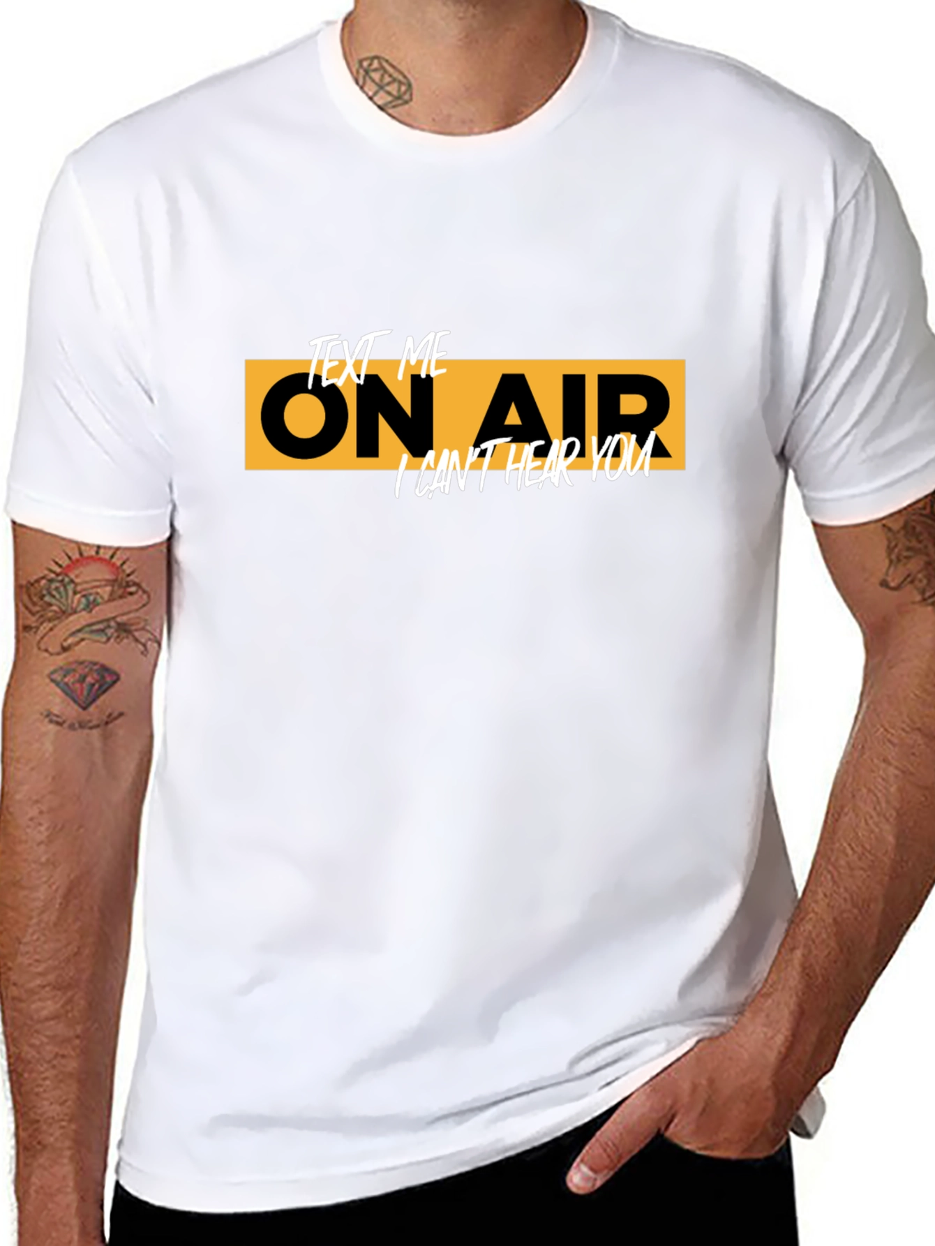 Black On Air Graphic Tee - Text Me, I Can't Hear You! view 8