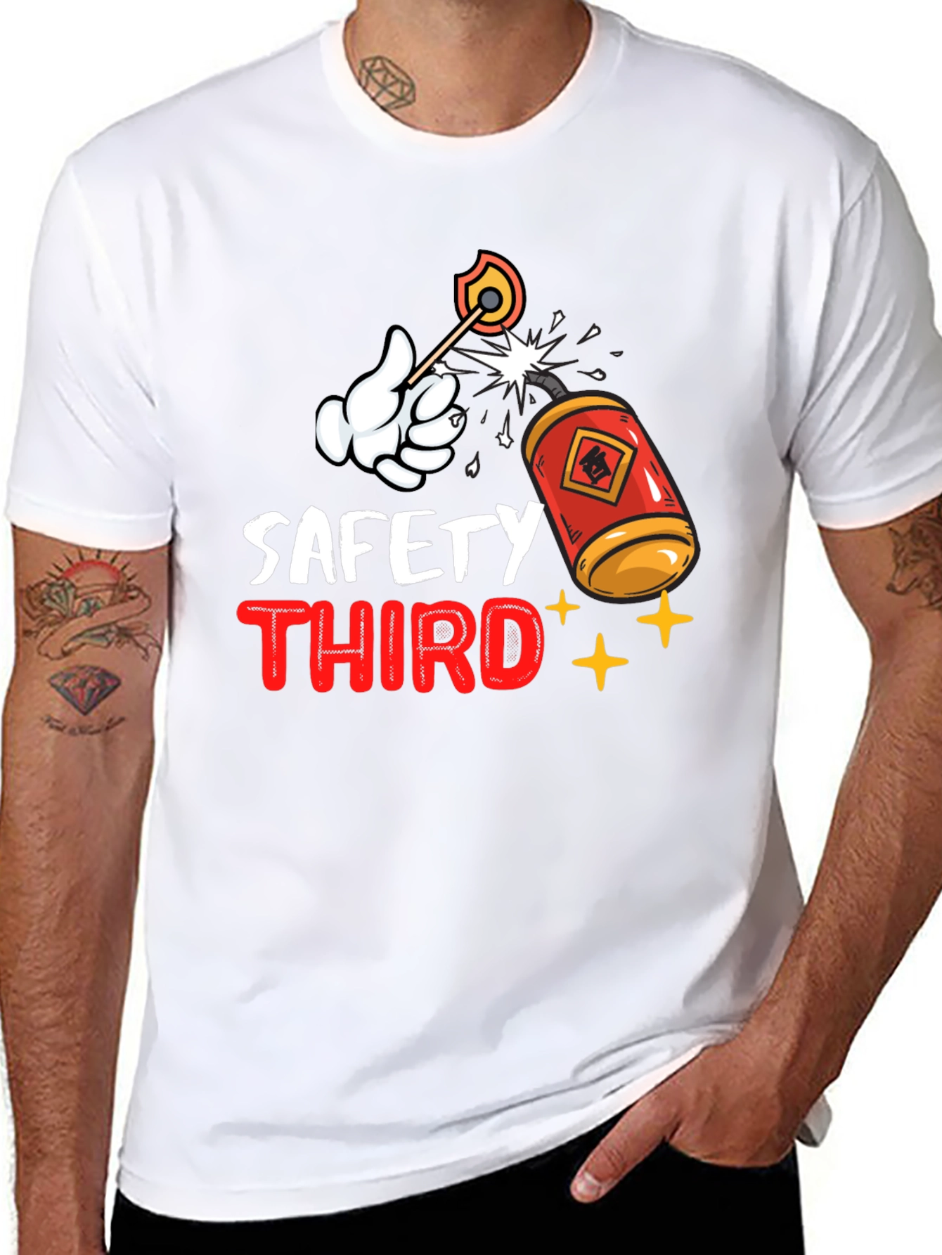 Black Safety Third Graphic T-Shirt view 8