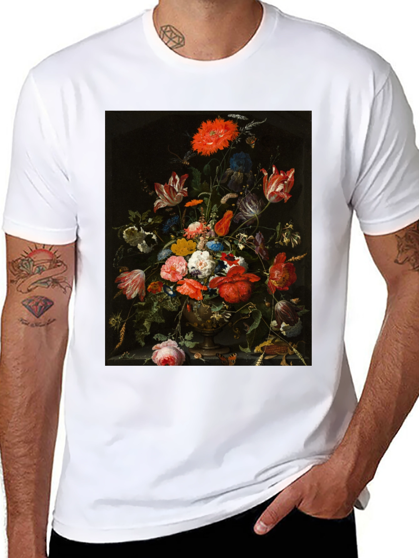 Floral Painting T-Shirt - Classic Art Tee - 8