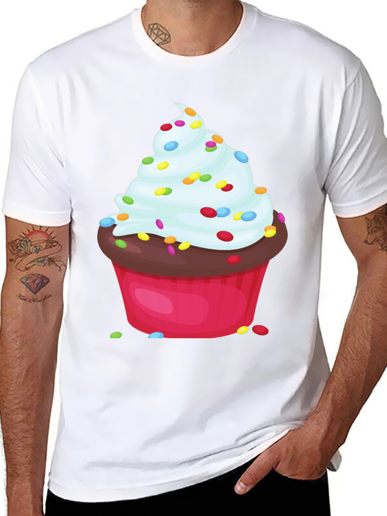 Black Cupcake Graphic T-Shirt - Sweet Treat Tee view 8