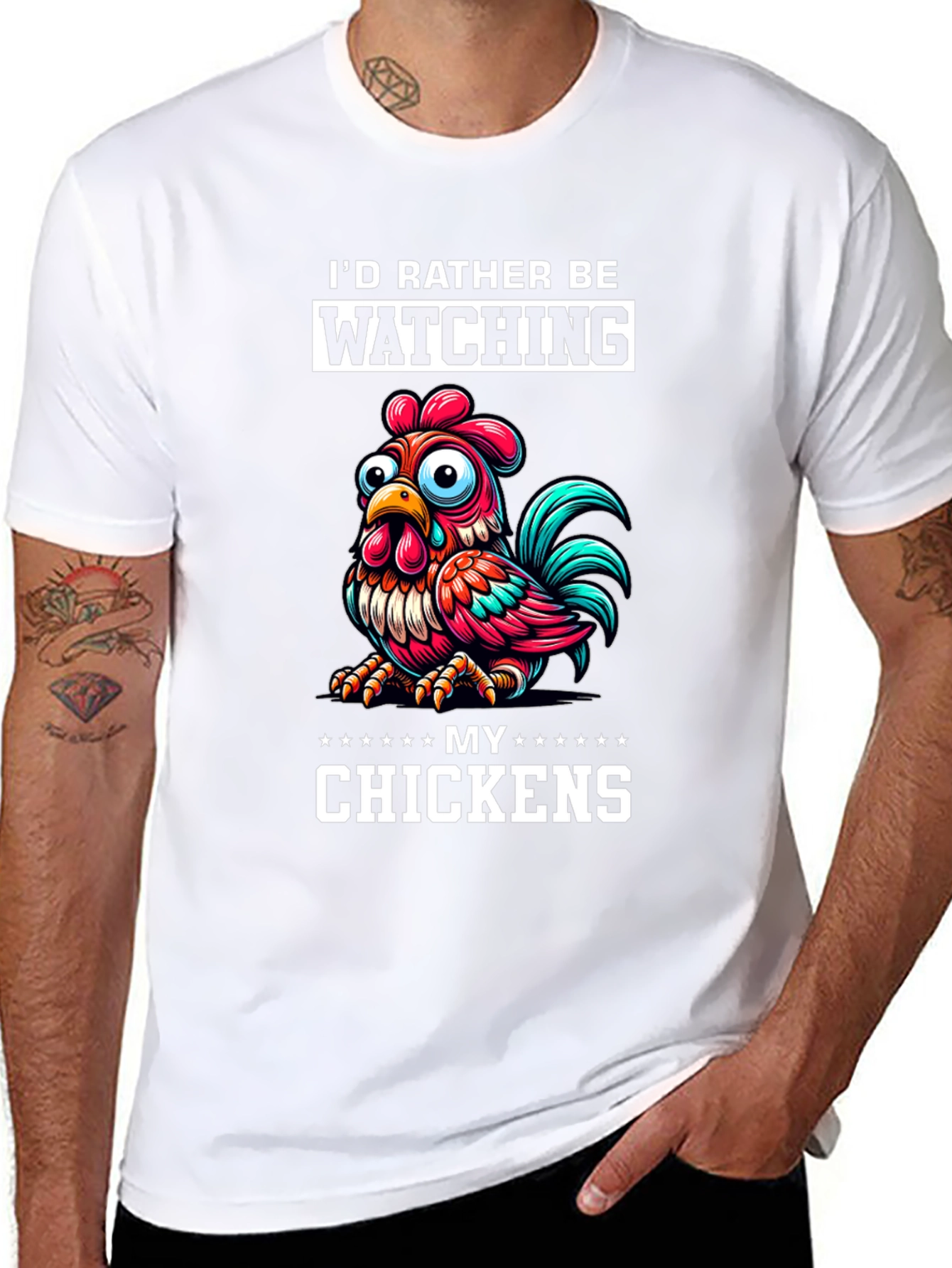 Black Funny Chicken Lover T-Shirt view 8
