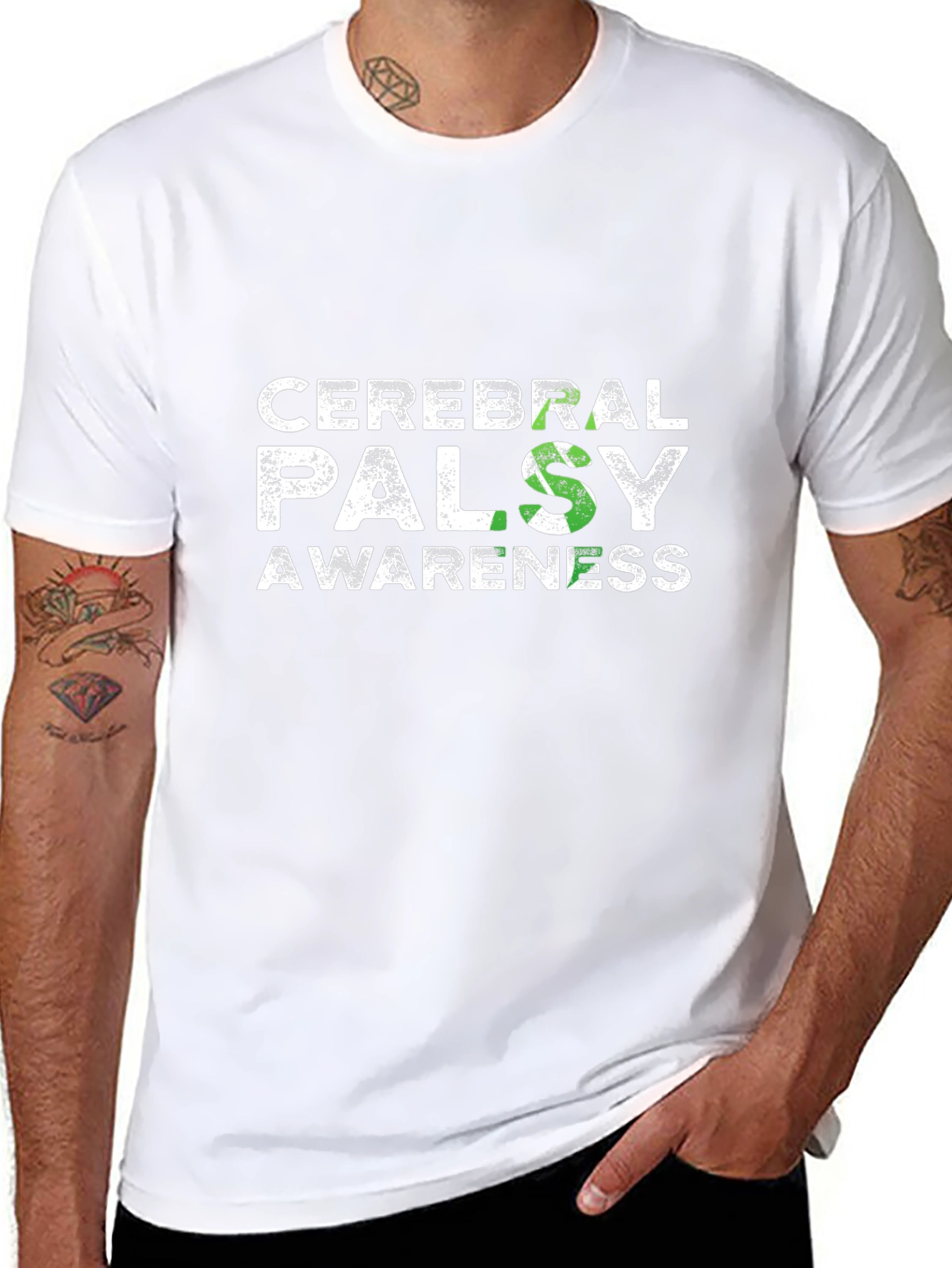 Black Cerebral Palsy Awareness T-Shirt - Unisex view 8