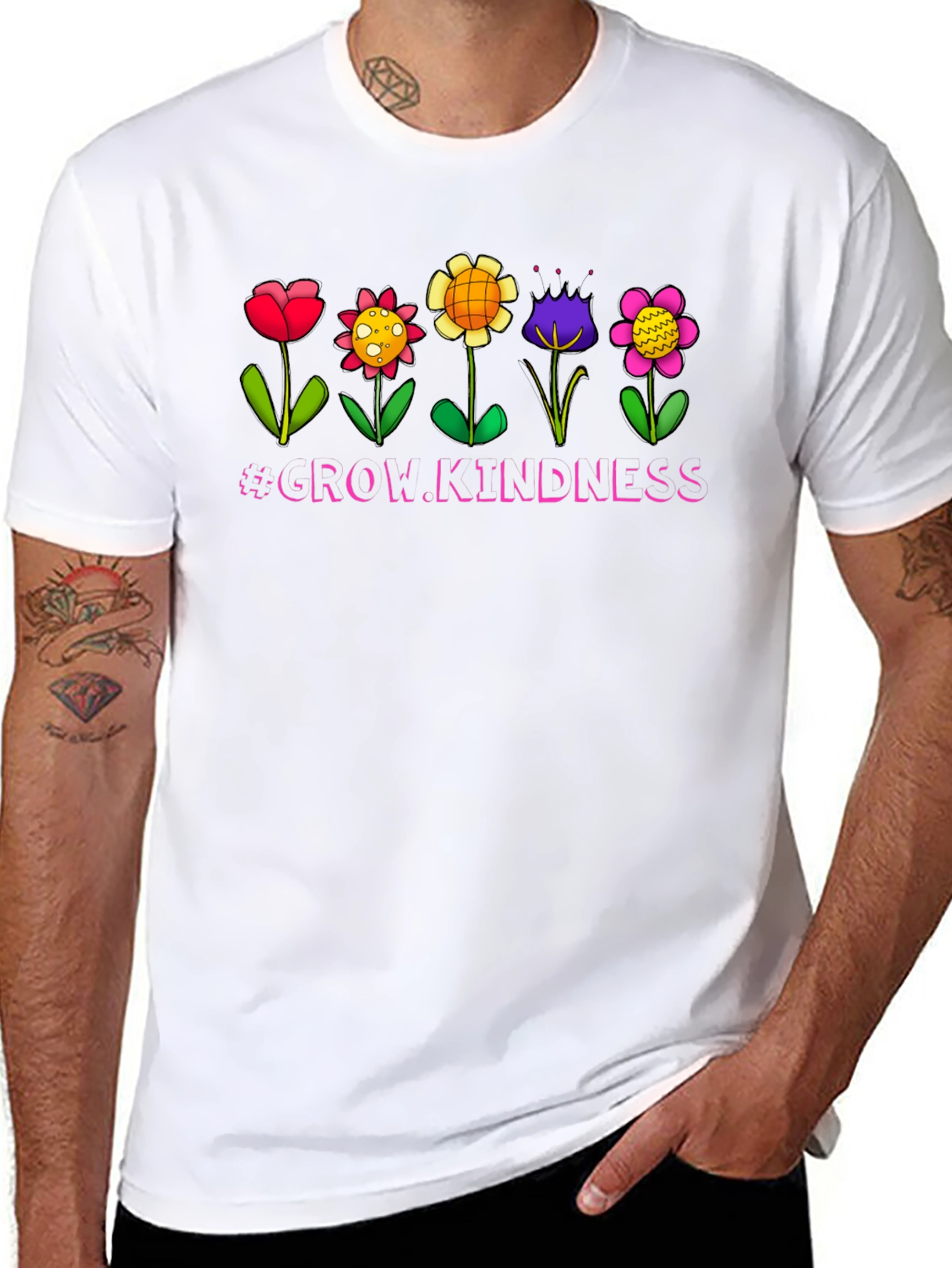 Black Grow Kindness Graphic T-Shirt view 8