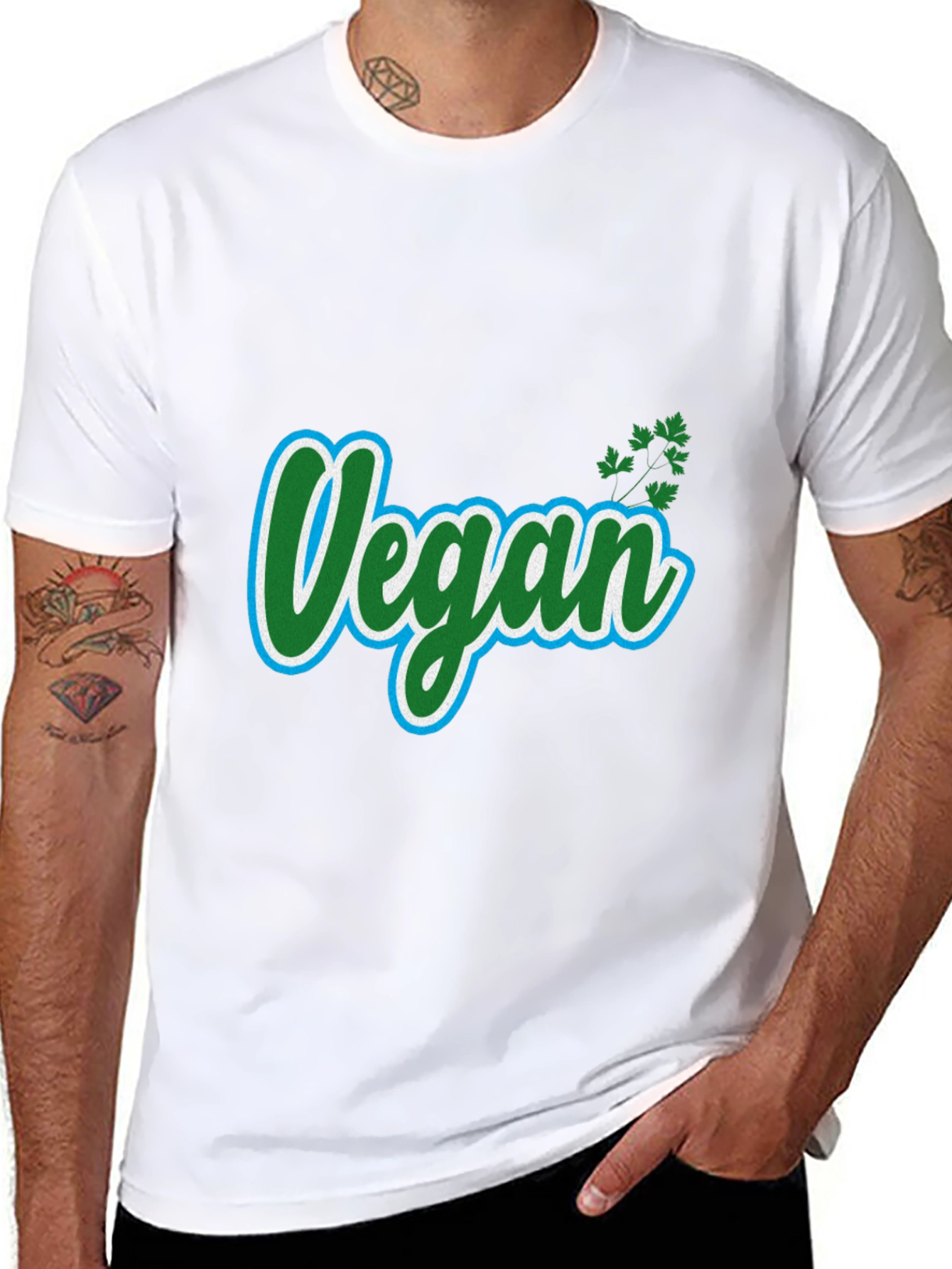 Black Vegan T-Shirt - Plant-Based Lifestyle view 8