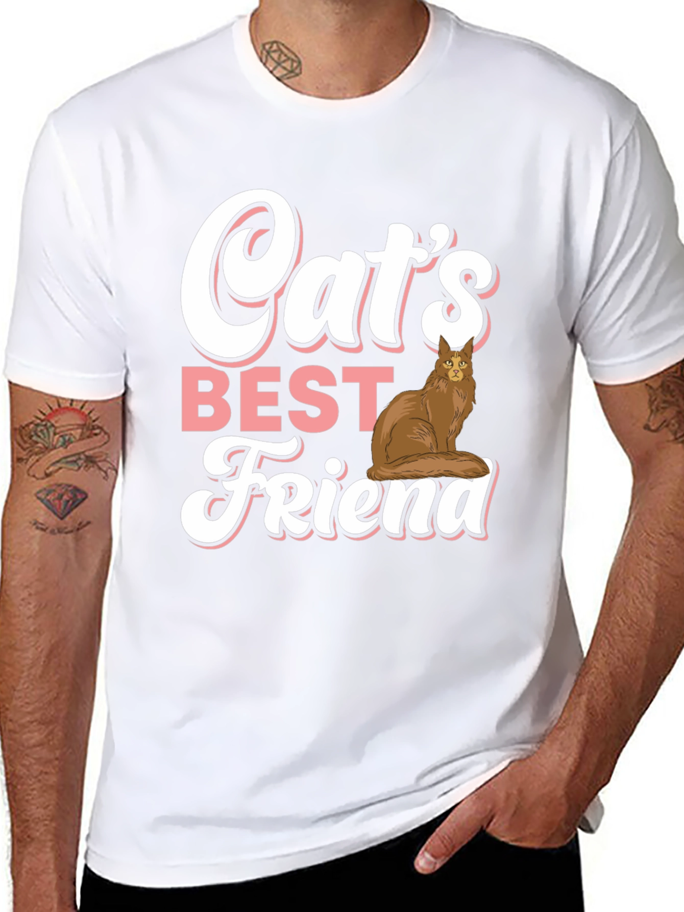 Black Cat's Best Friend Graphic Tee - Soft Cotton Comfort view 8