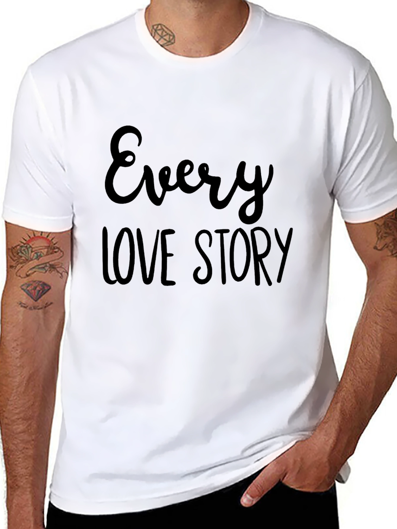 Black Every Love Story Black Graphic T-Shirt view 8