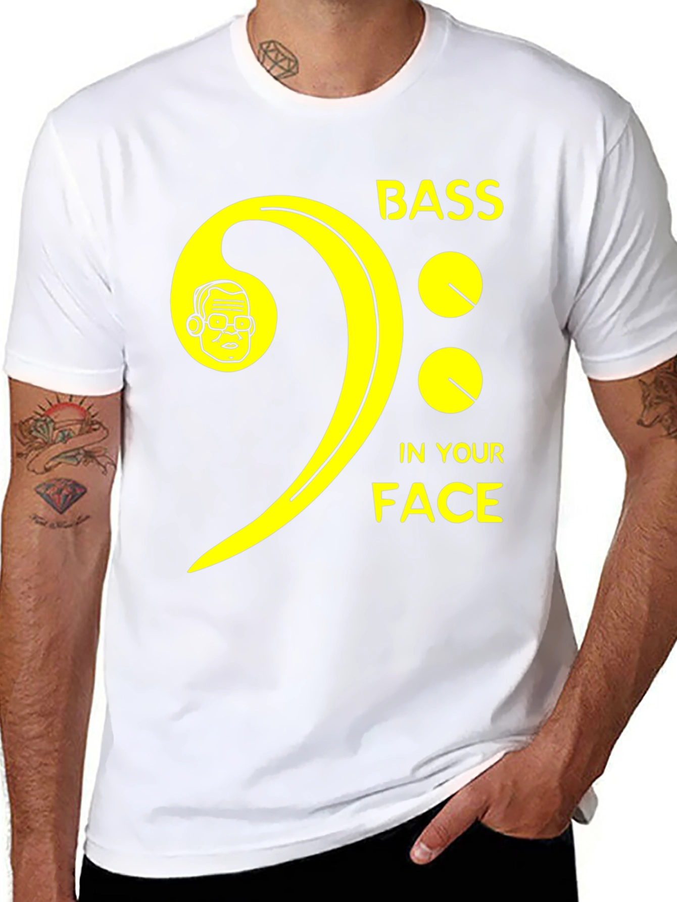 Black Bass In Your Face Graphic T-Shirt view 8