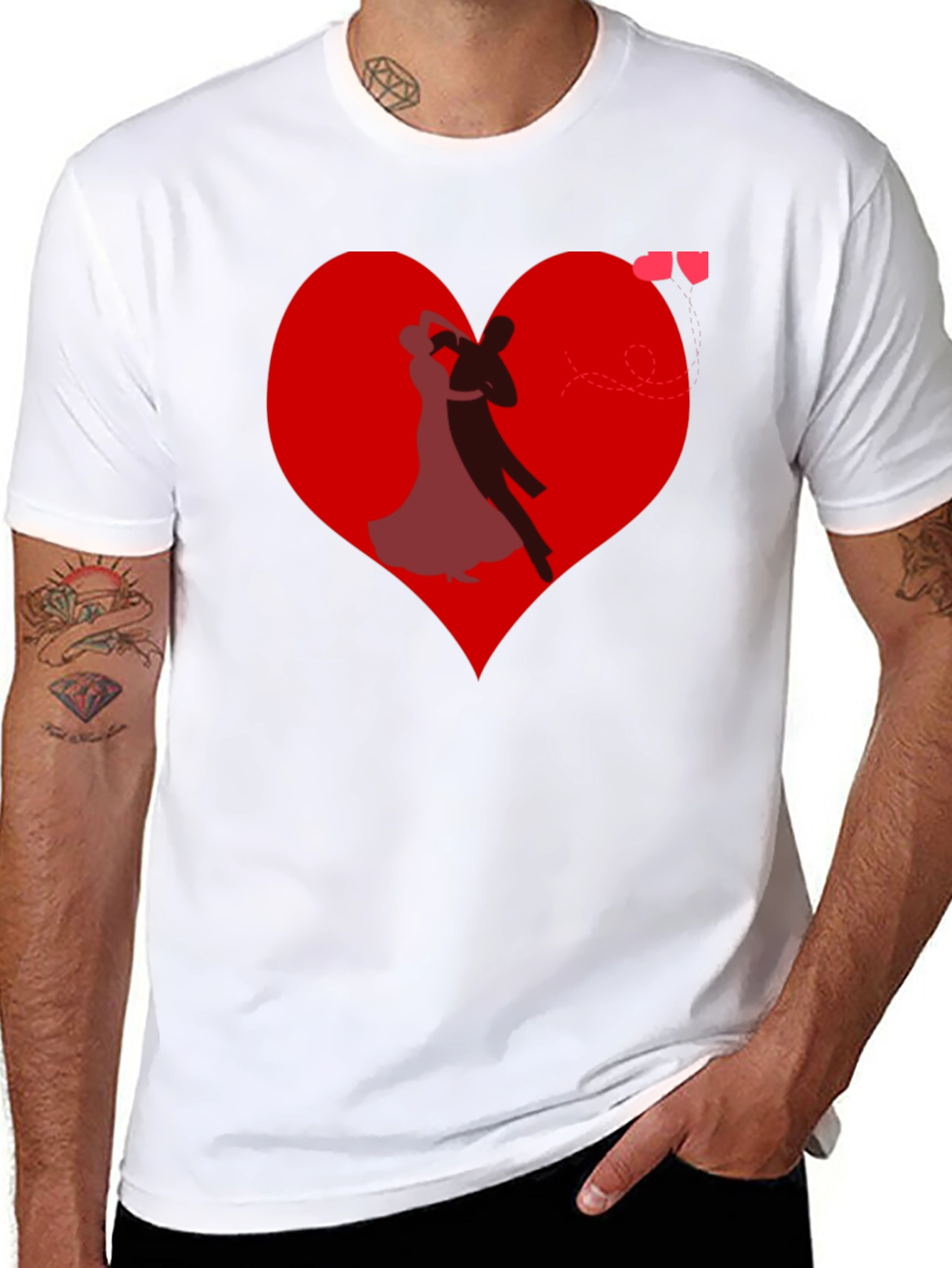 Black Romantic Dance Heart T-Shirt view 8