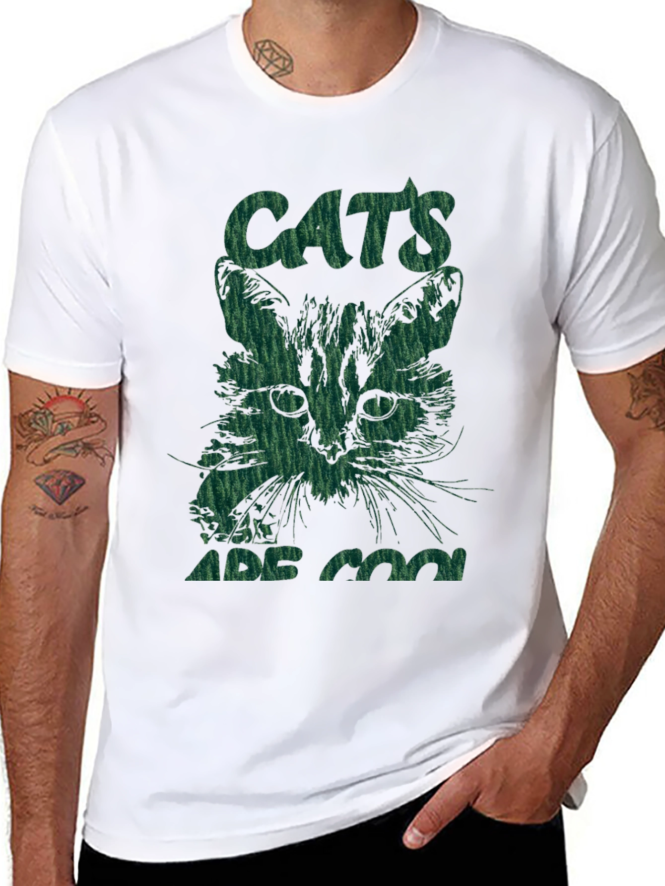 Black Cool Cats Graphic T-Shirt view 8