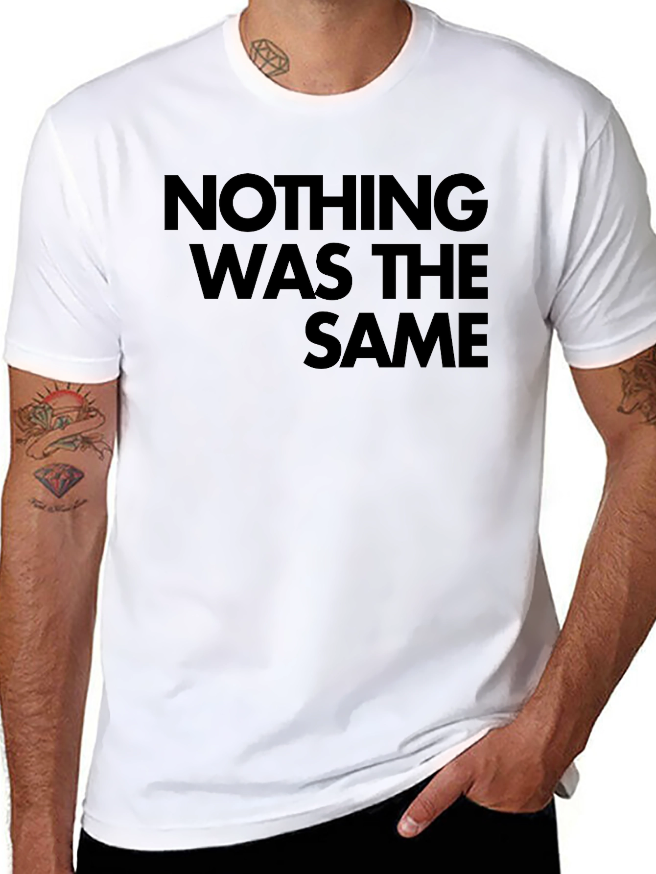 Black Nothing Was The Same Graphic Tee - Unisex Black T-Shirt view 8
