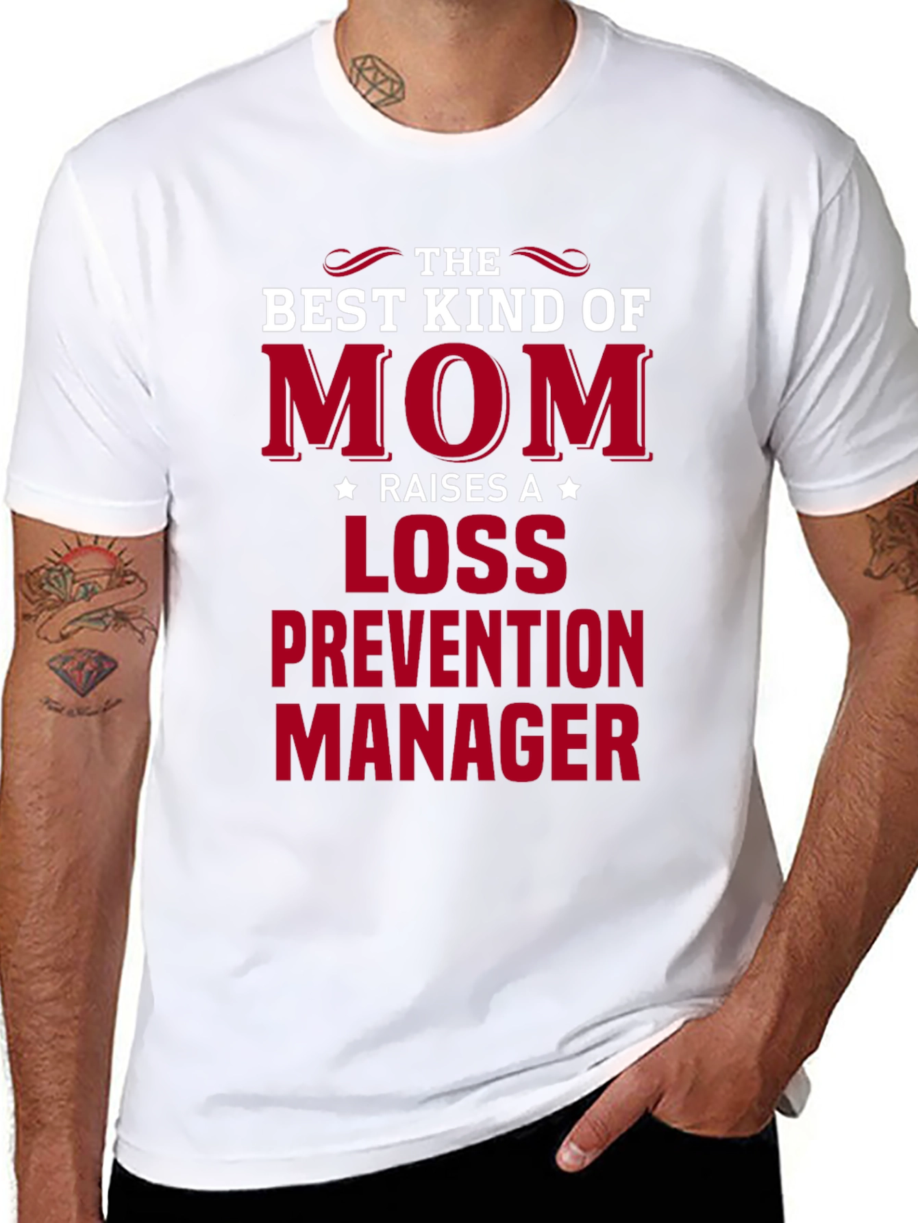 Black Best Kind of Mom Raises a Loss Prevention Manager T-Shirt view 8