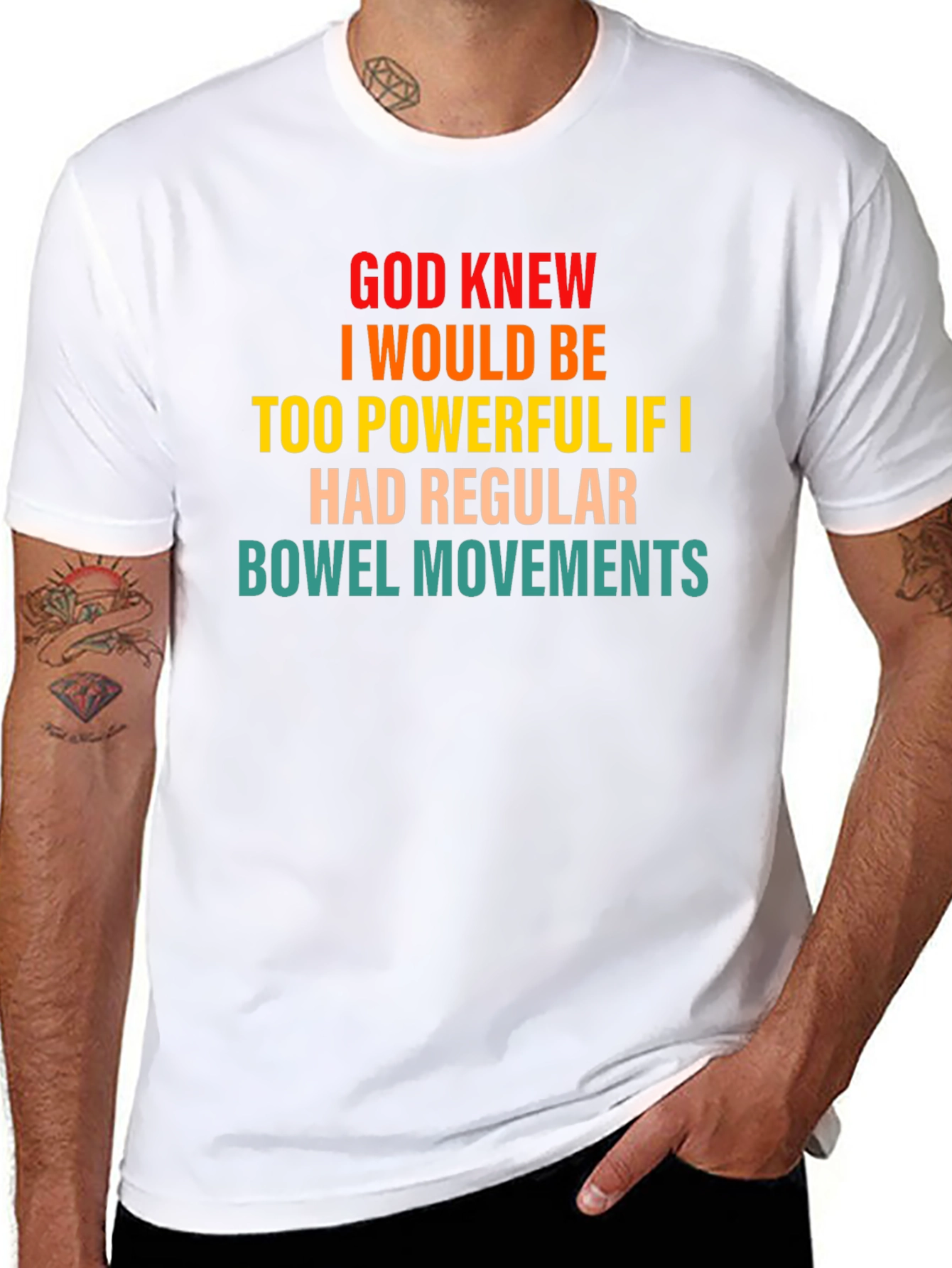 Black Powerful Bowel Movement Humor T-Shirt view 8