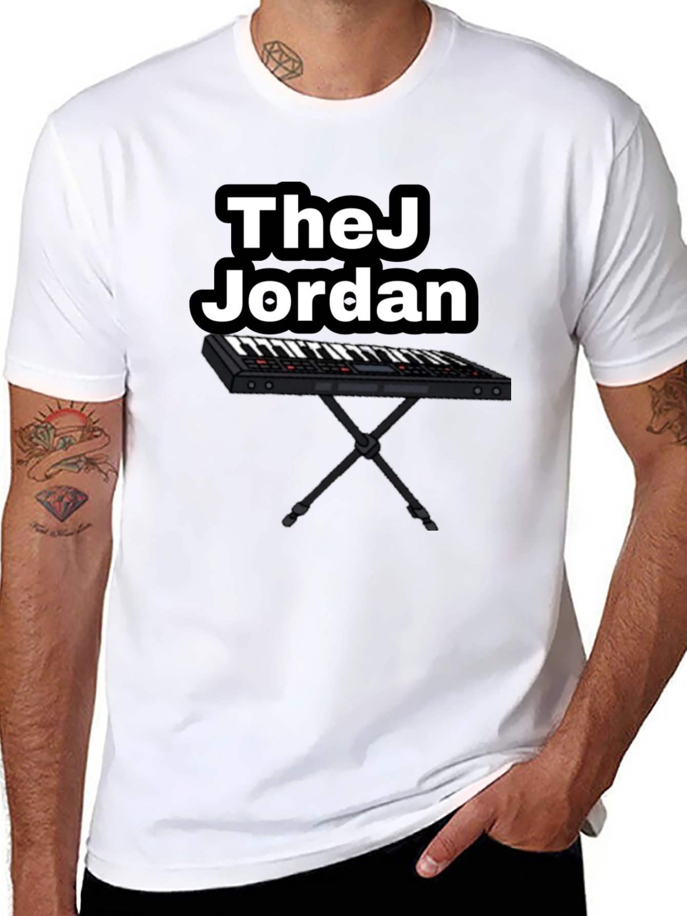 Black TheJ Jordan Keyboard Graphic Tee - Black view 8