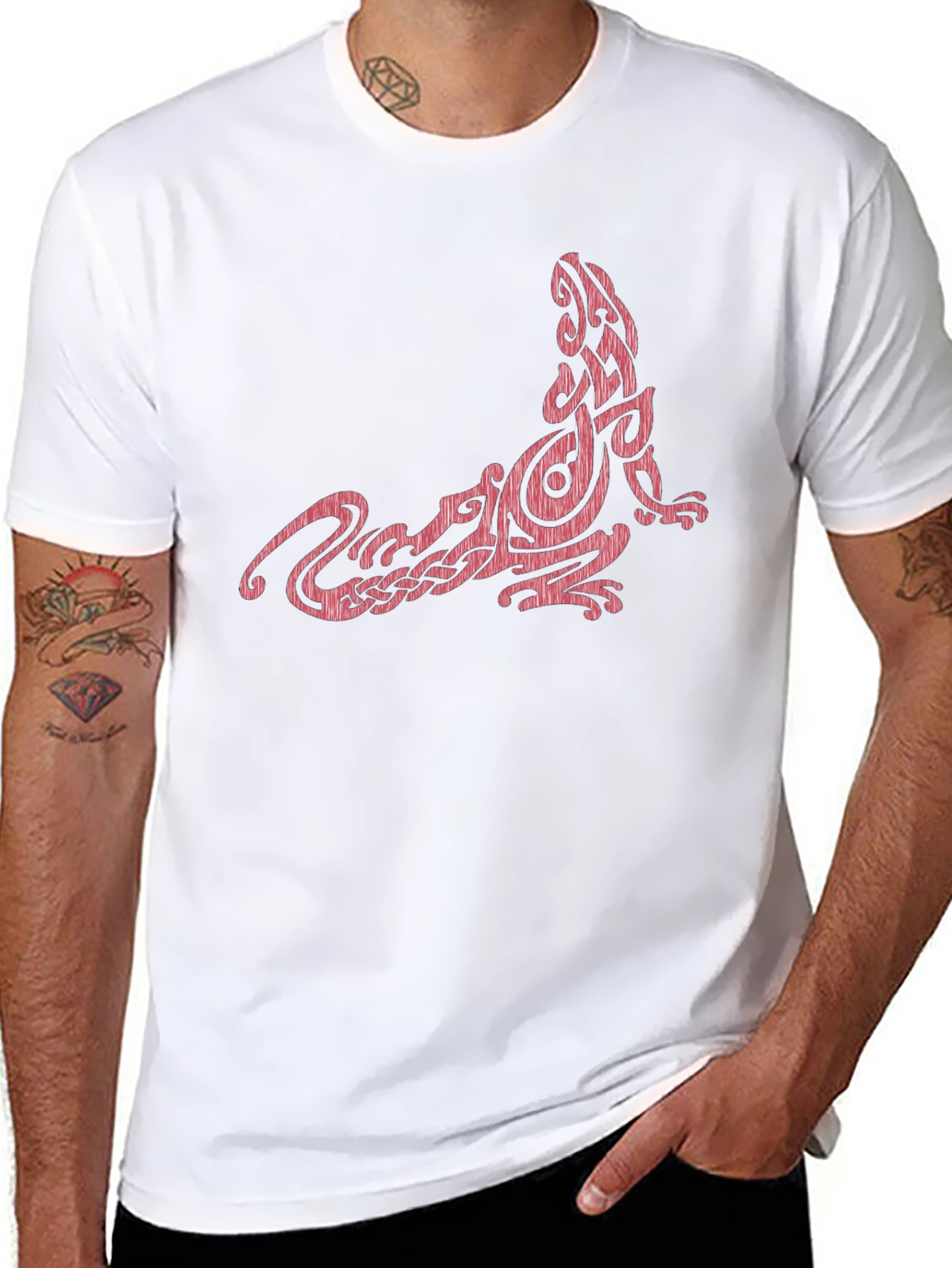 Black Celtic Lizard Graphic Tee - Black view 8