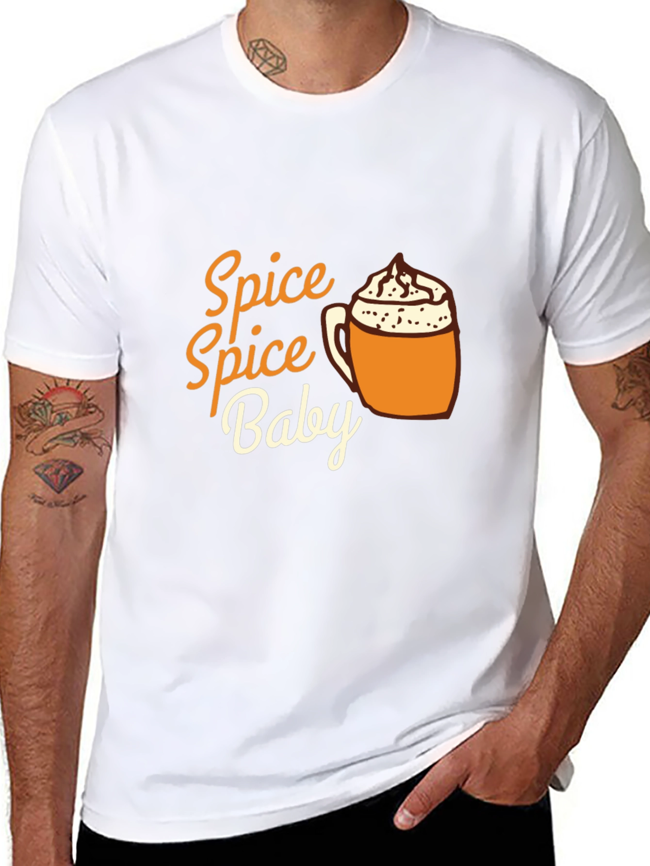 Black Spice Spice Baby Tee - Pumpkin Latte Season view 8