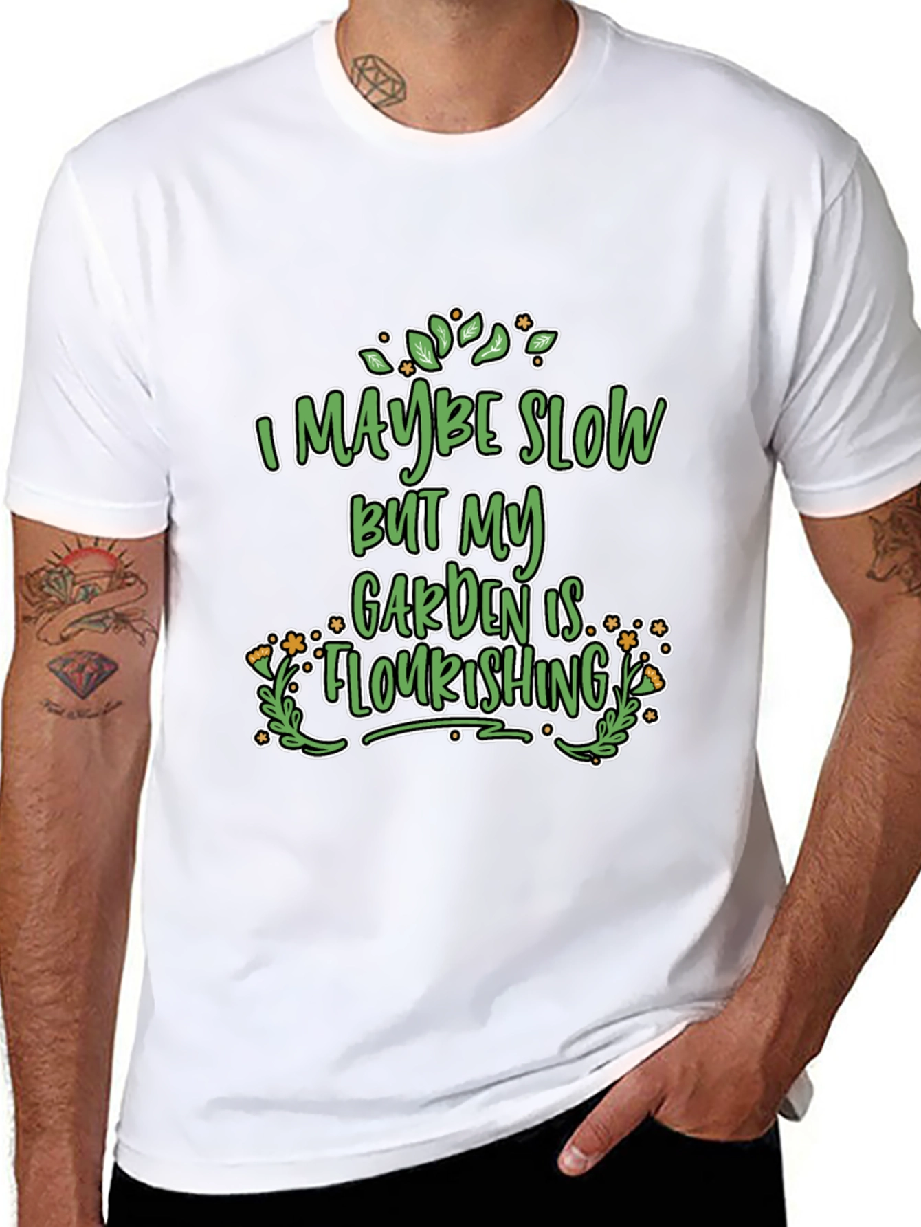 Black Funny Gardener T-Shirt - Garden is Flourishing view 8