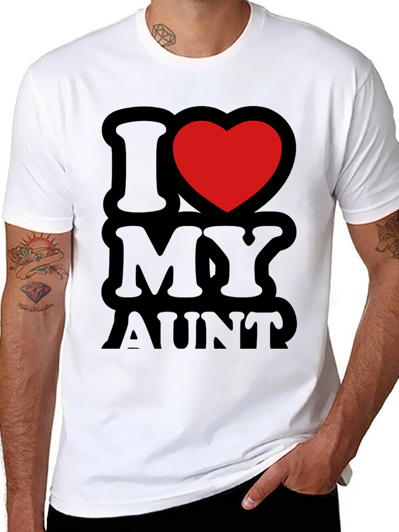 Black I Heart My Aunt T-Shirt - Black view 8