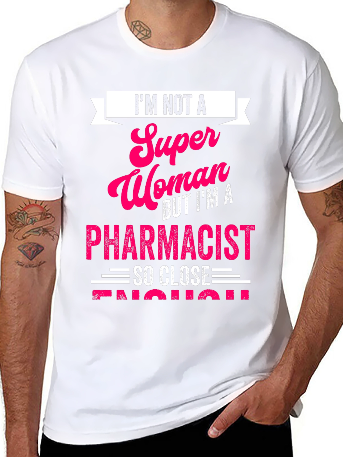 Black Pharmacist T-Shirt: I'm Not a Super Woman view 8