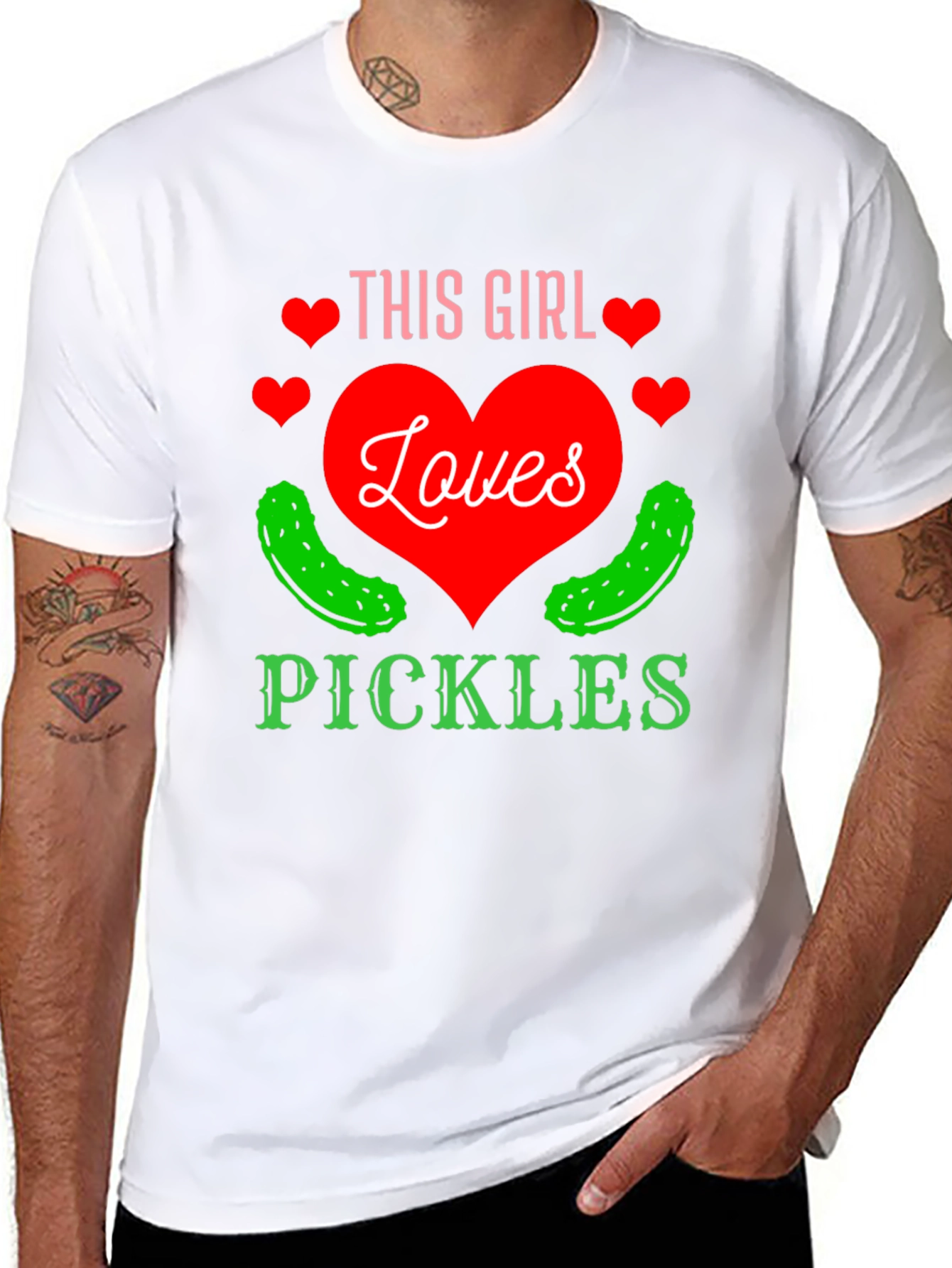 Black This Girl Loves Pickles T-Shirt view 8