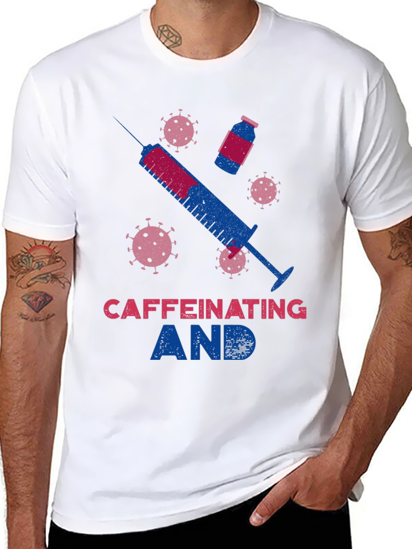 Black Caffeinating Graphic Tee view 8