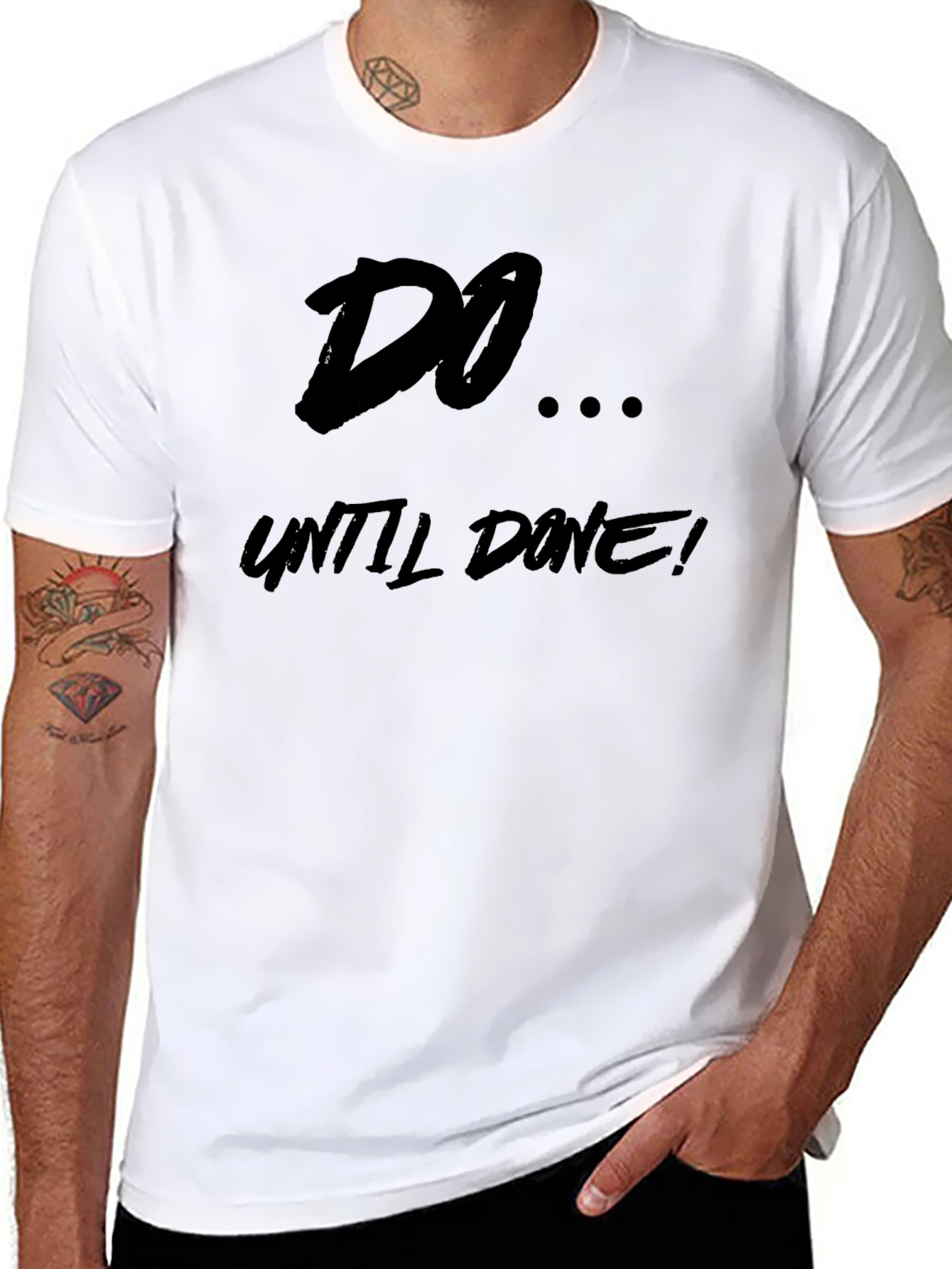 Black Do Until Done Black Graphic Tee view 8