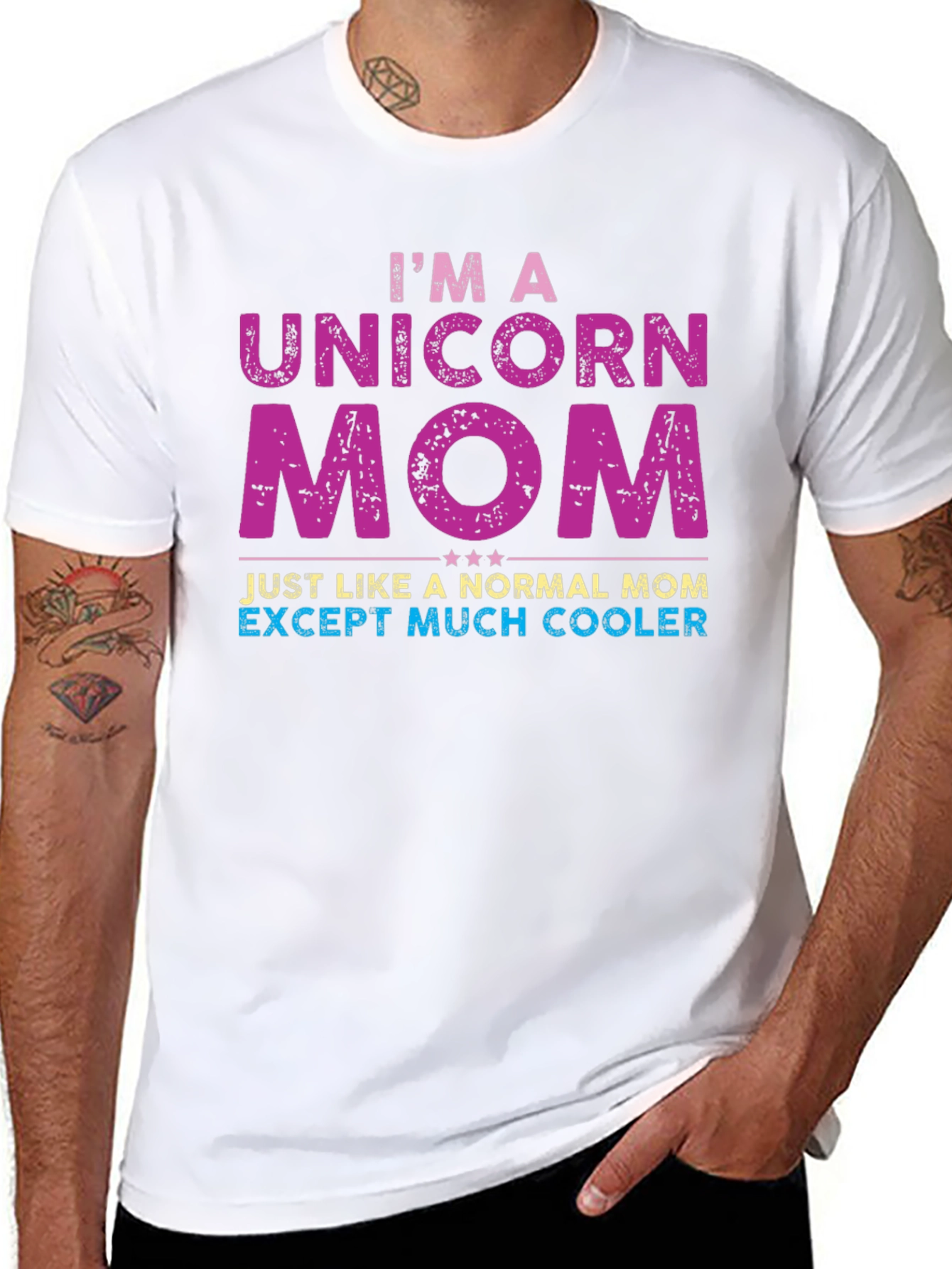 Black Unicorn Mom T-Shirt - Much Cooler Than Normal! view 8